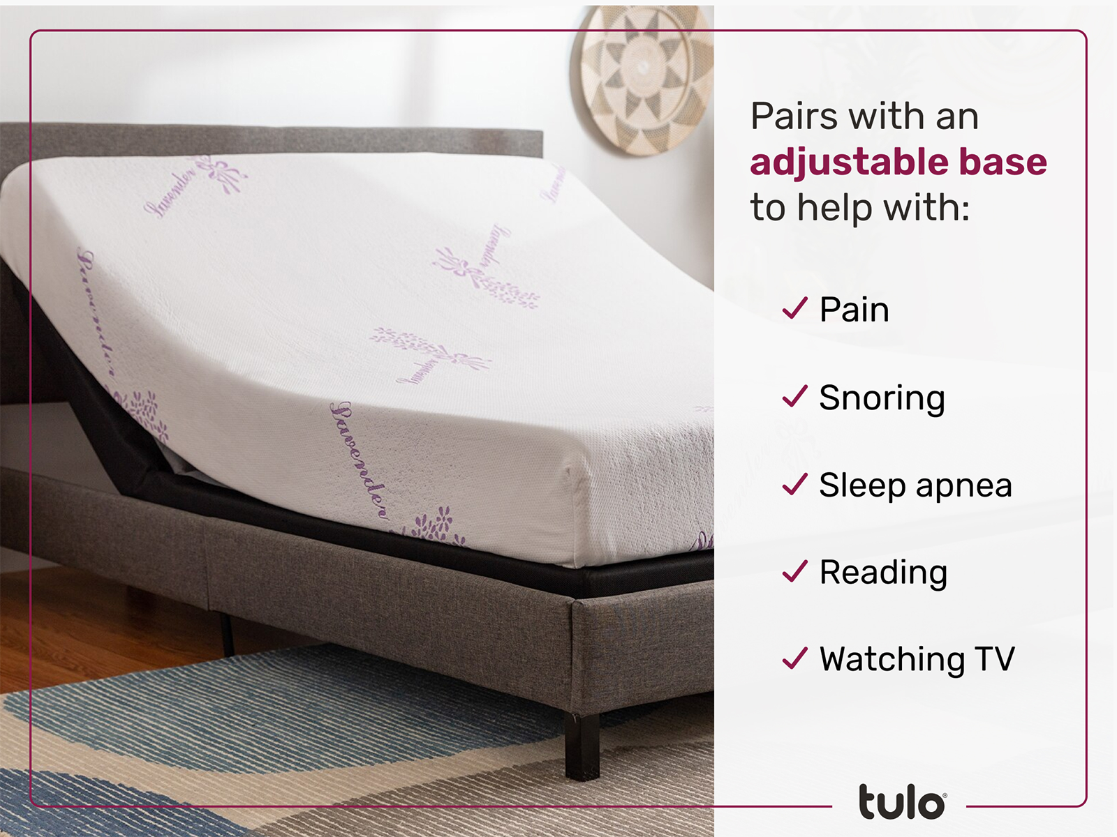 Tulo Twin Mattress | Memory Foam | Lavender 10