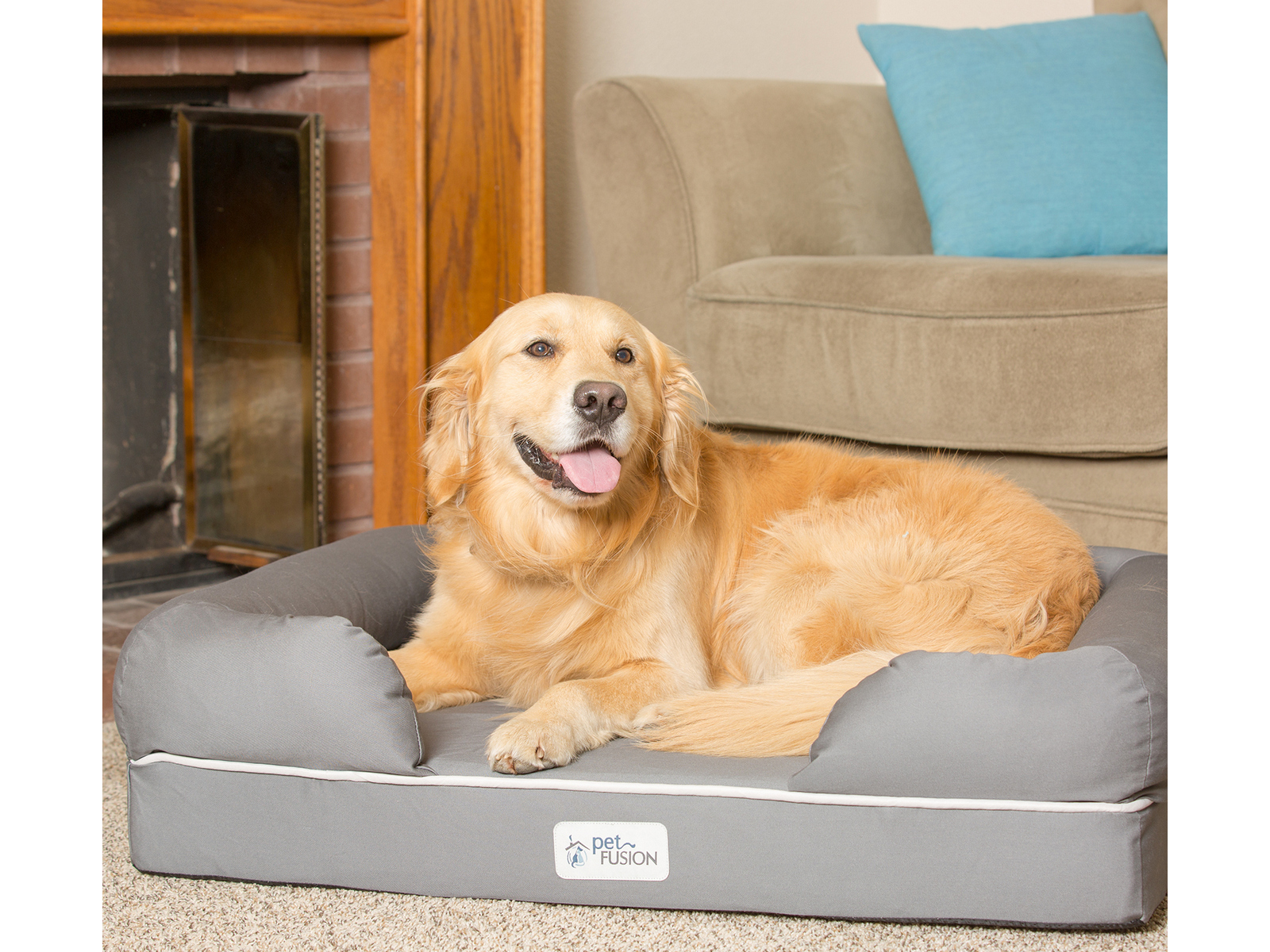 PetFusion Large Ultimate Dog Bed with Orthopedic Memory Foam | Sandstone