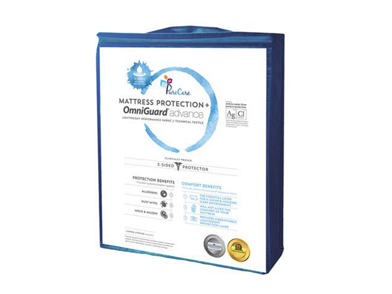 PureCare Twin Extra Long 5-Sided Waterproof Mattress Protector
