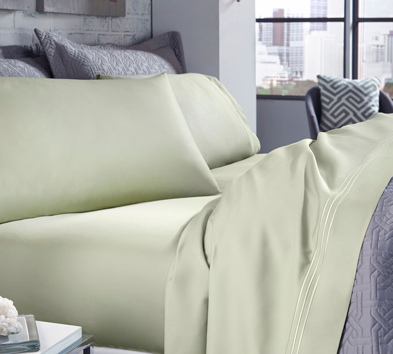 PureCare California King Premium Celliant Sheet Set | Sage