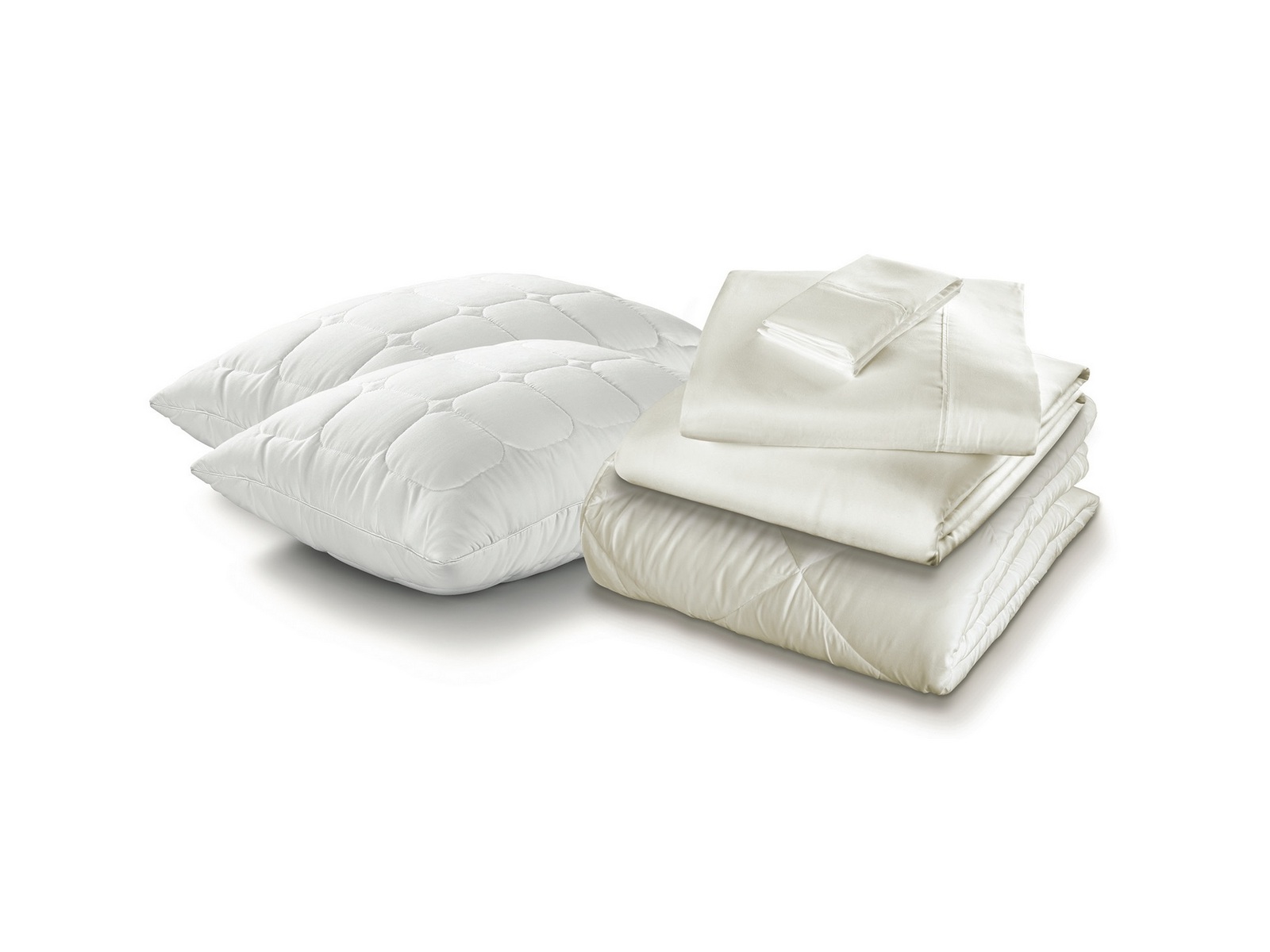 PureCare Twin Sleep Kit | 1 Pillow, Comforter, and Sheet Set Included | Ivory