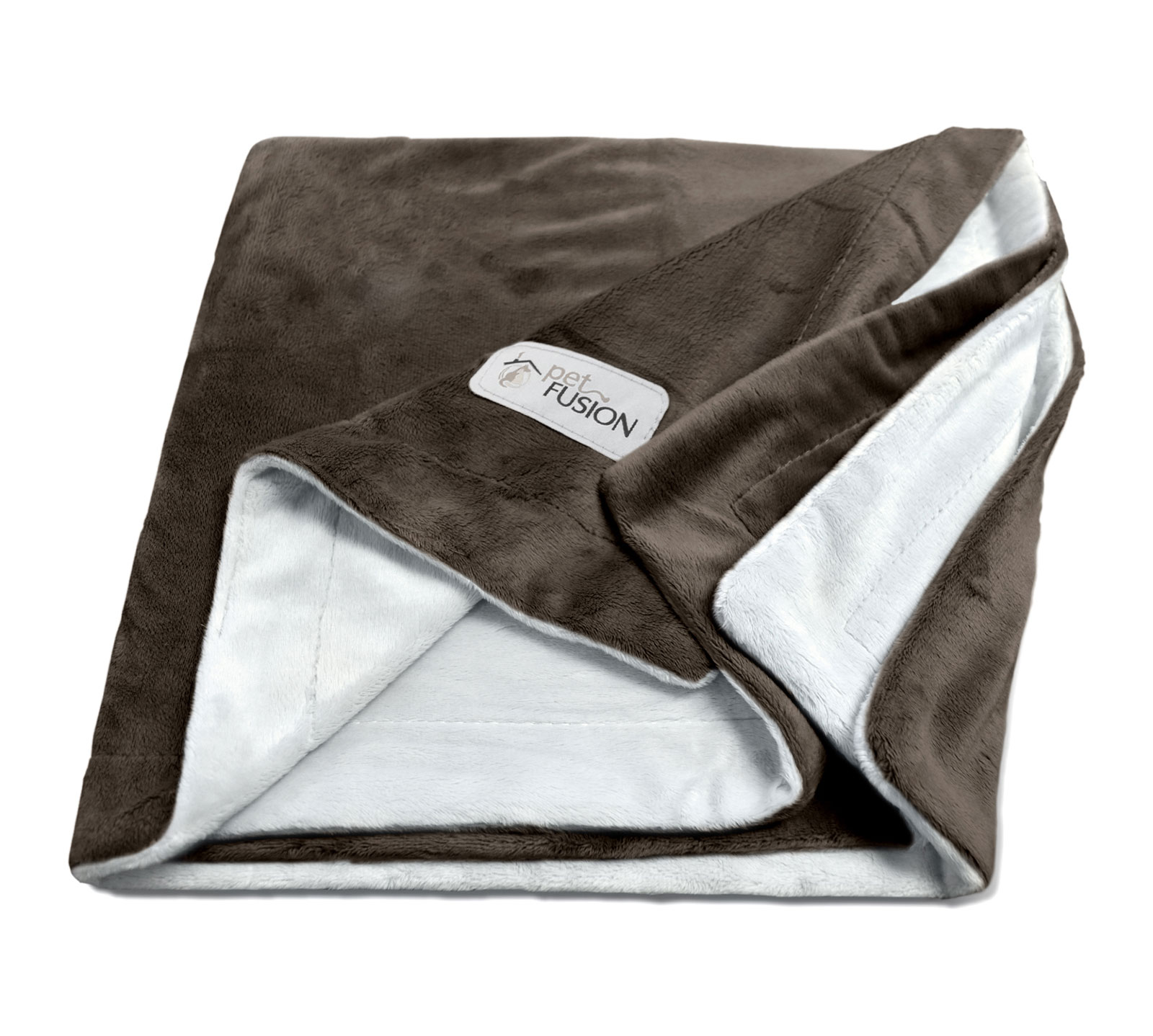 PetFusion Large Premium Plush Pet Blanket | Brown