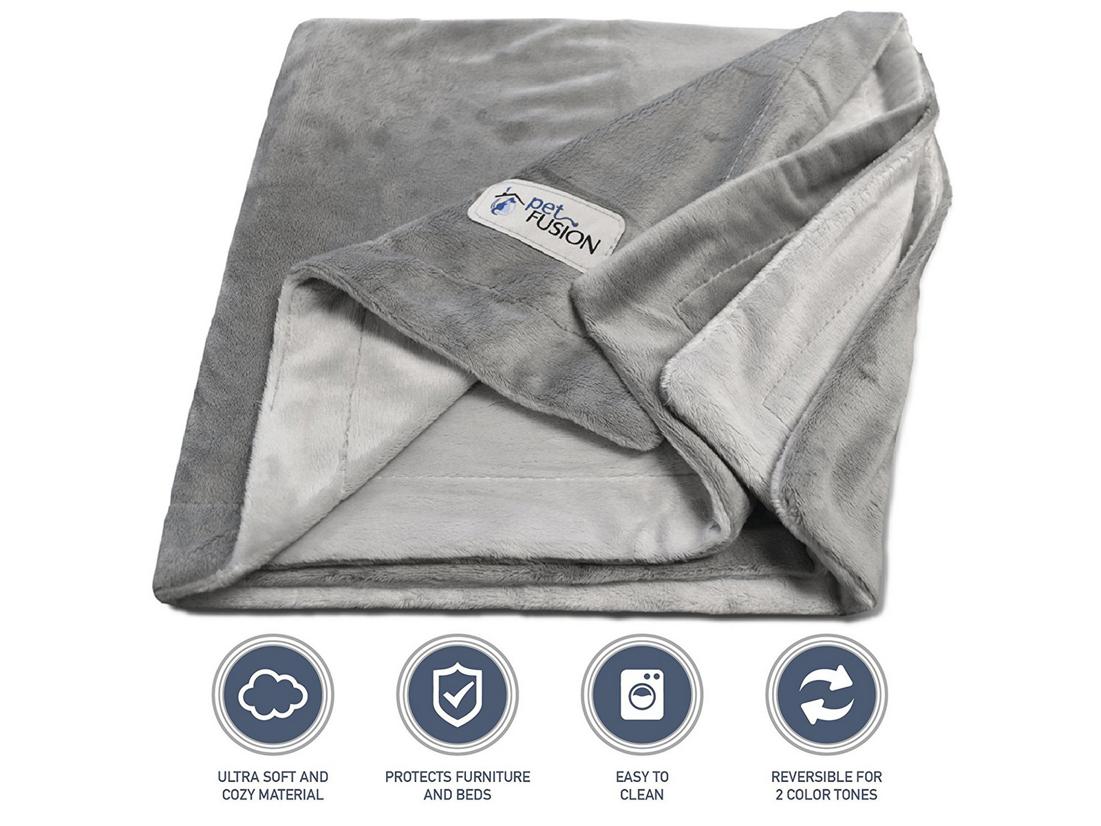 V000223783 PetFusion Small Premium Plush Pet Blanket | Gray sku V000223783
