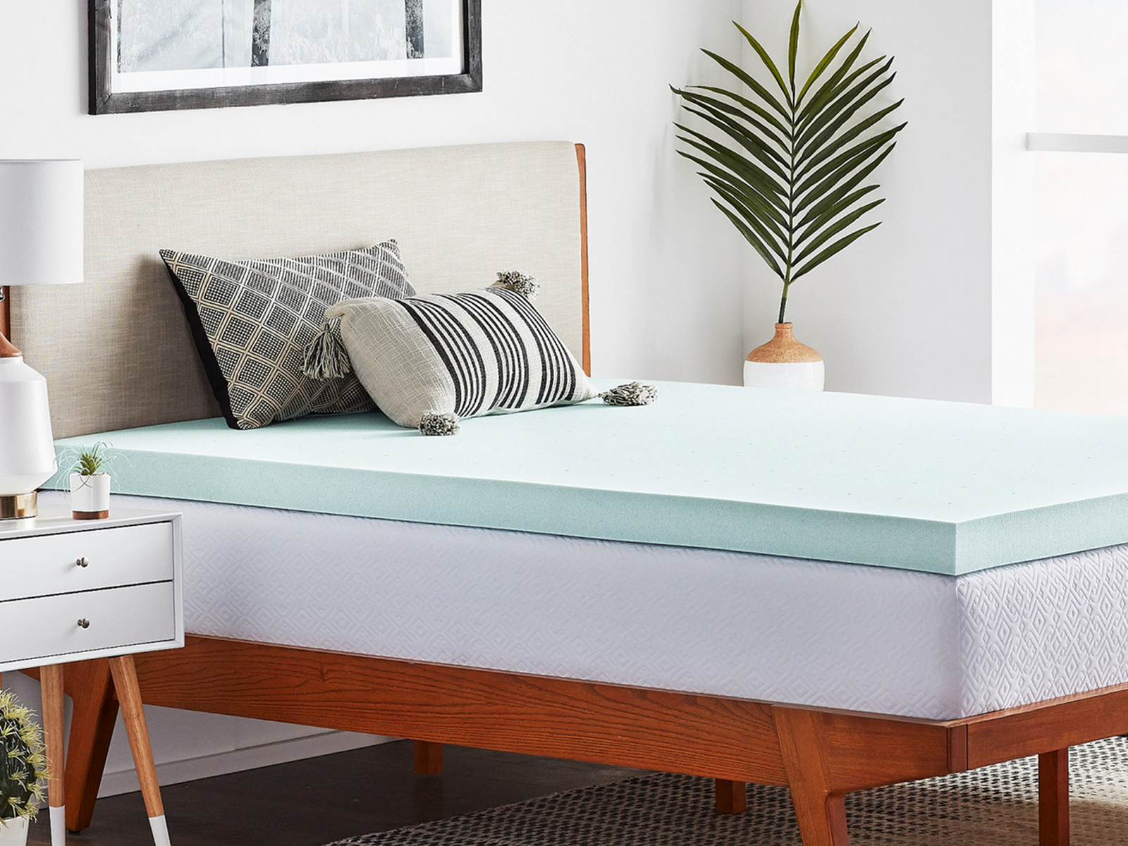 Lucid California King Mattress Topper | Gel Memory Foam | Firm 3