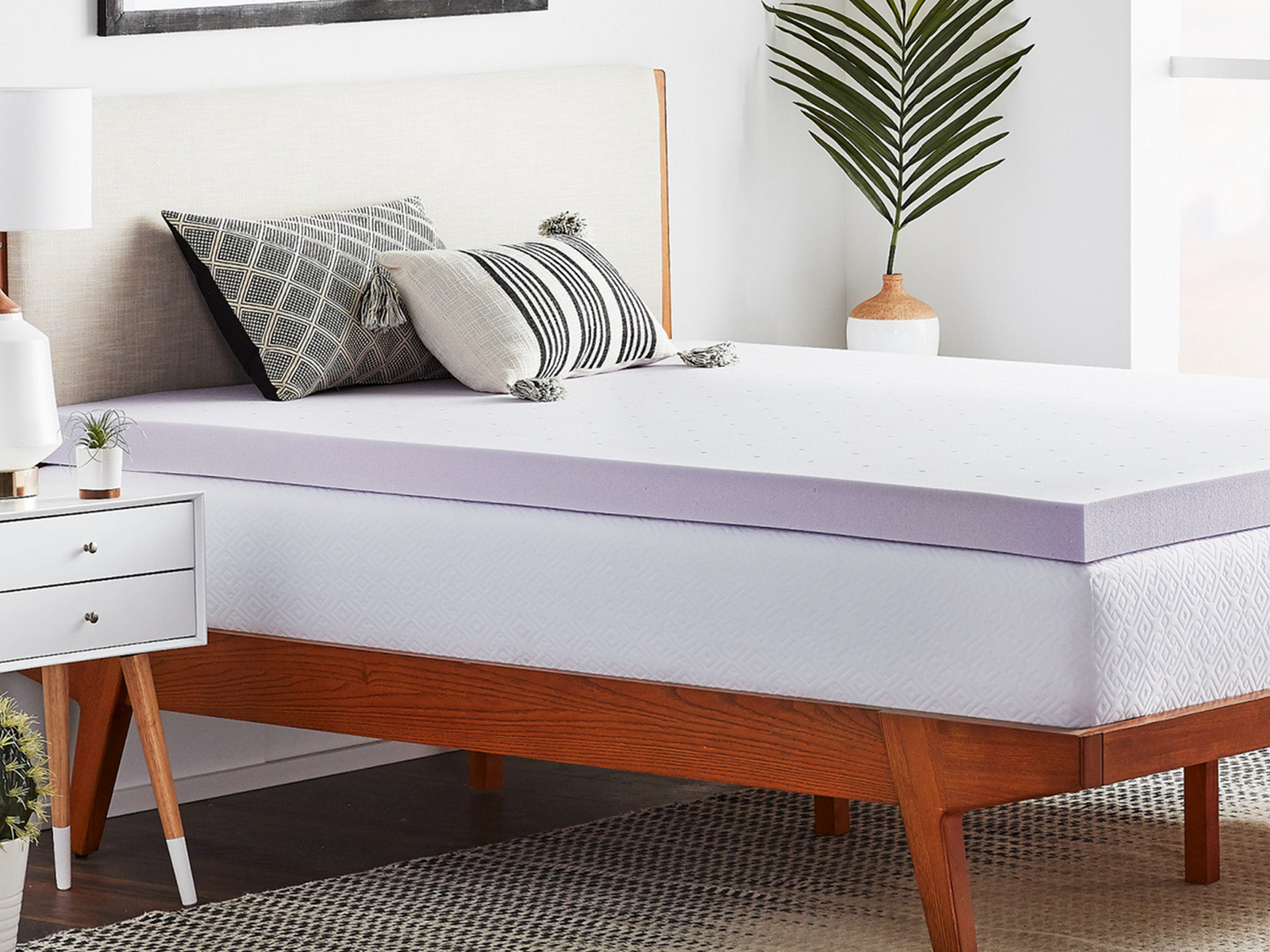 Lucid California King Mattress Topper | Lavender Memory Foam | Firm 3