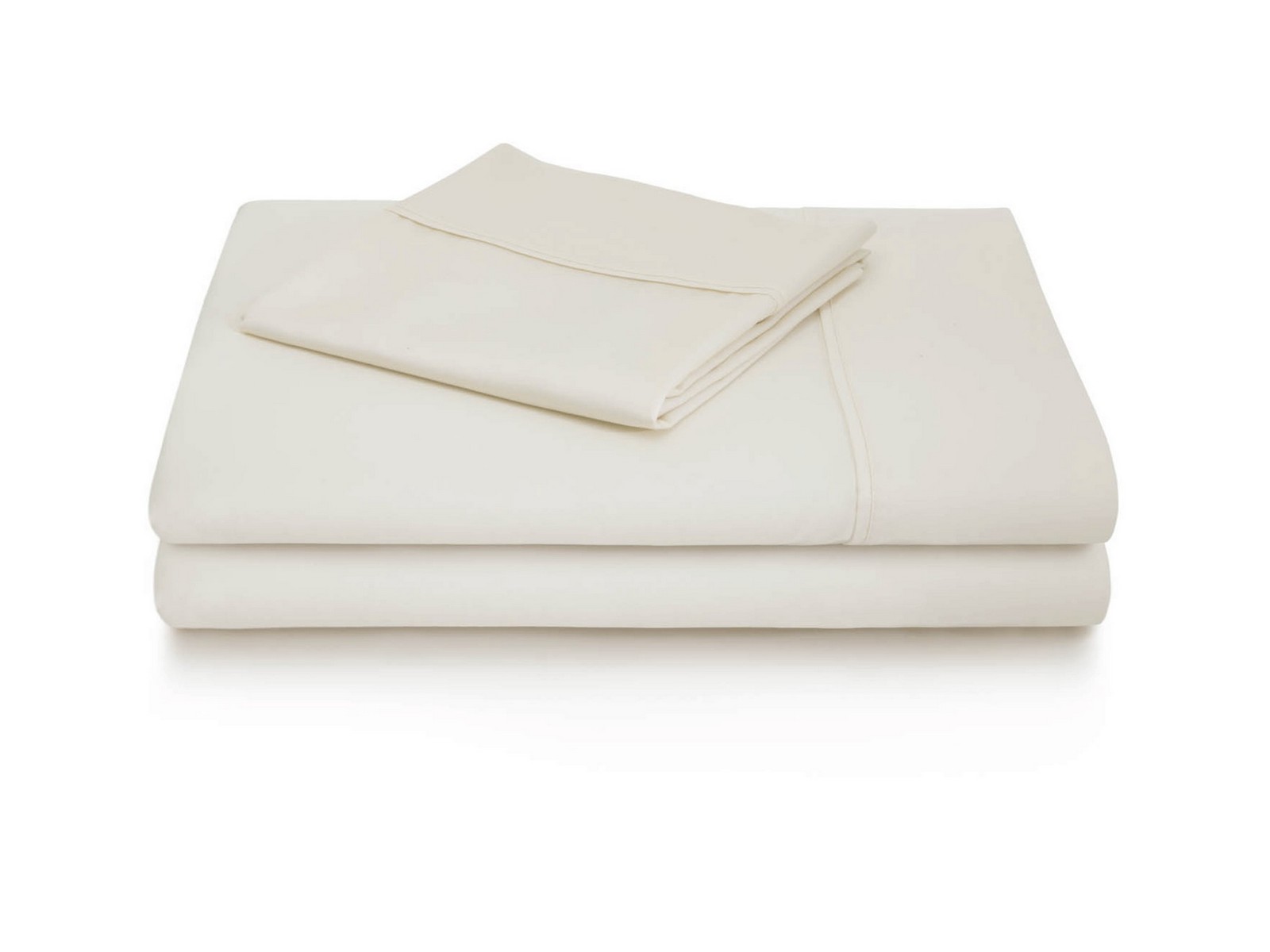 Malouf Twin Woven 600 Thread Count Cotton Blend Sheet Set | Ivory