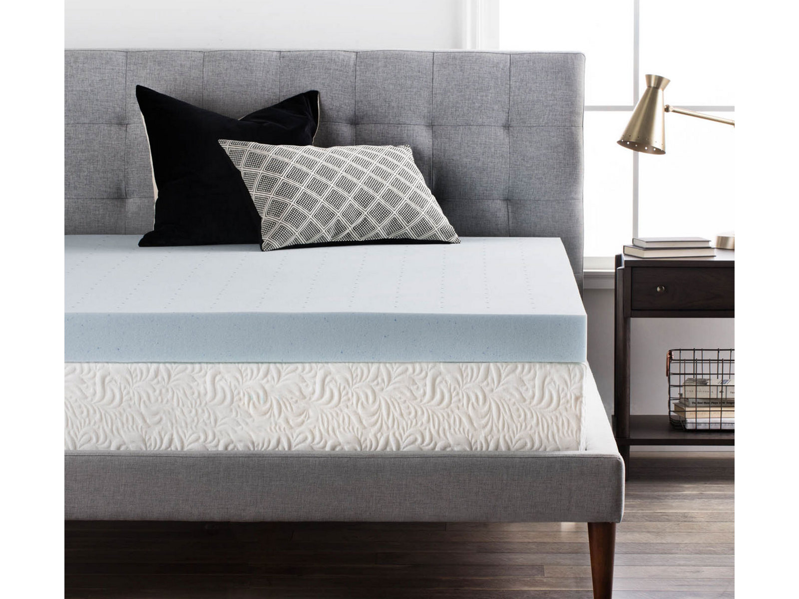 Lucid King Mattress Topper | Gel Memory Foam | Firm 4