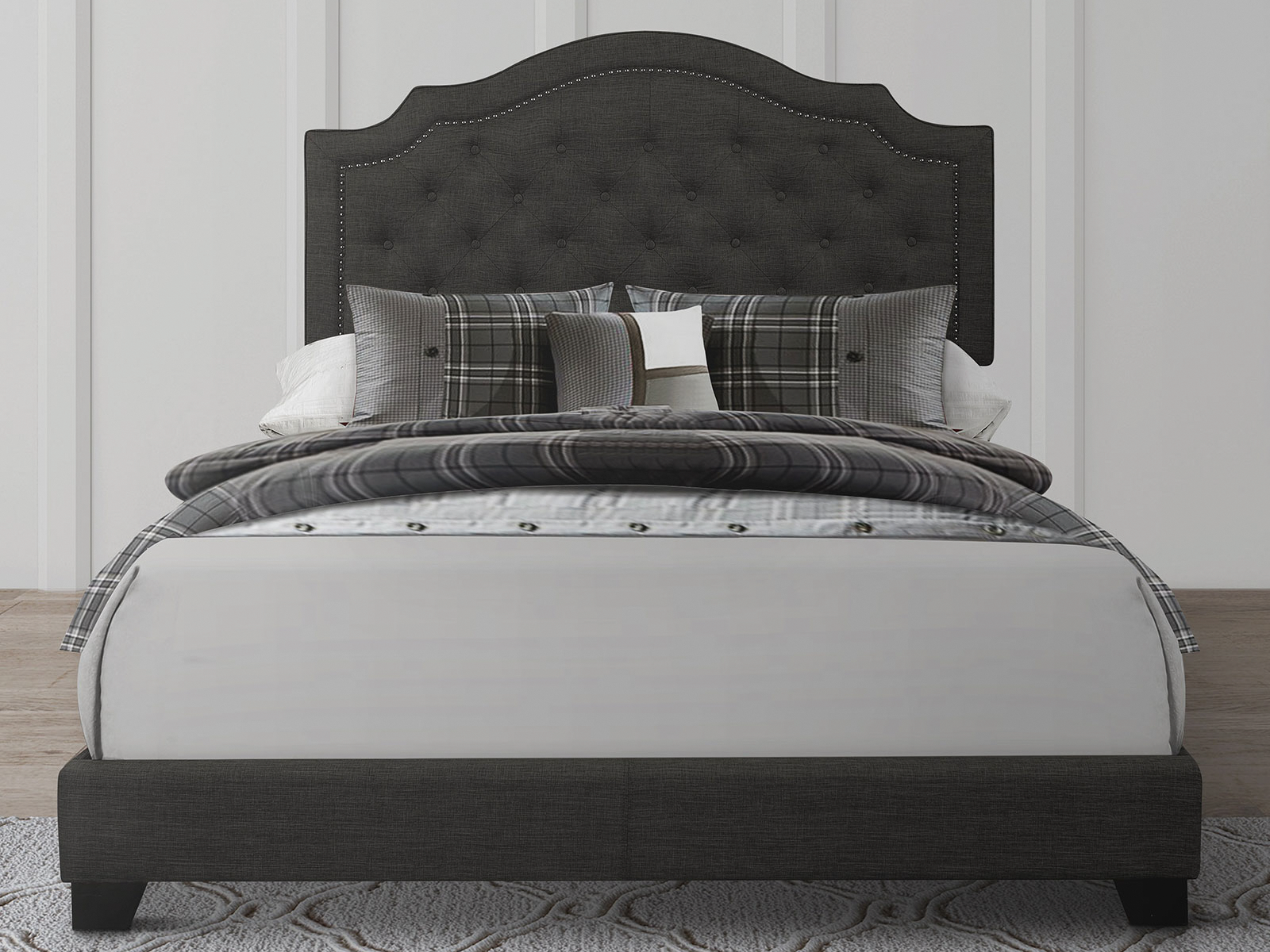 Homelegance King Harley Bed Sets | Dark Gray