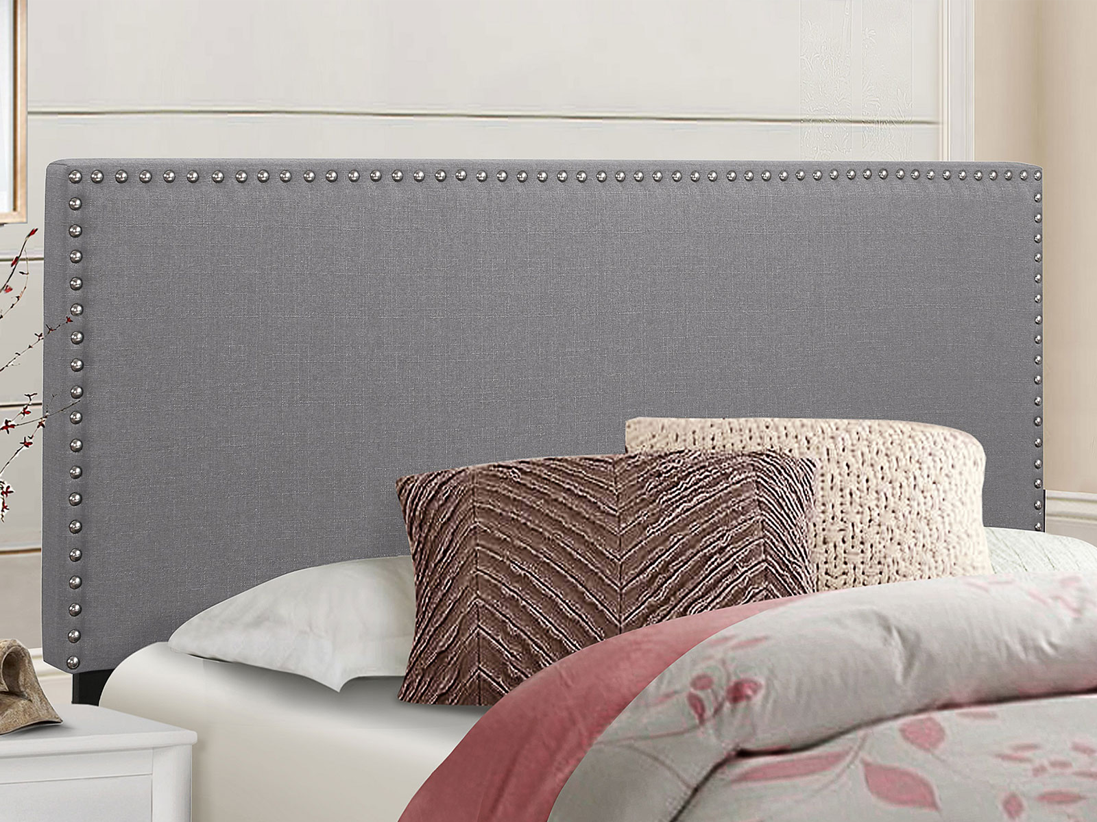 Homelegance Upholstered Headboard | Full/Queen | Gray | West