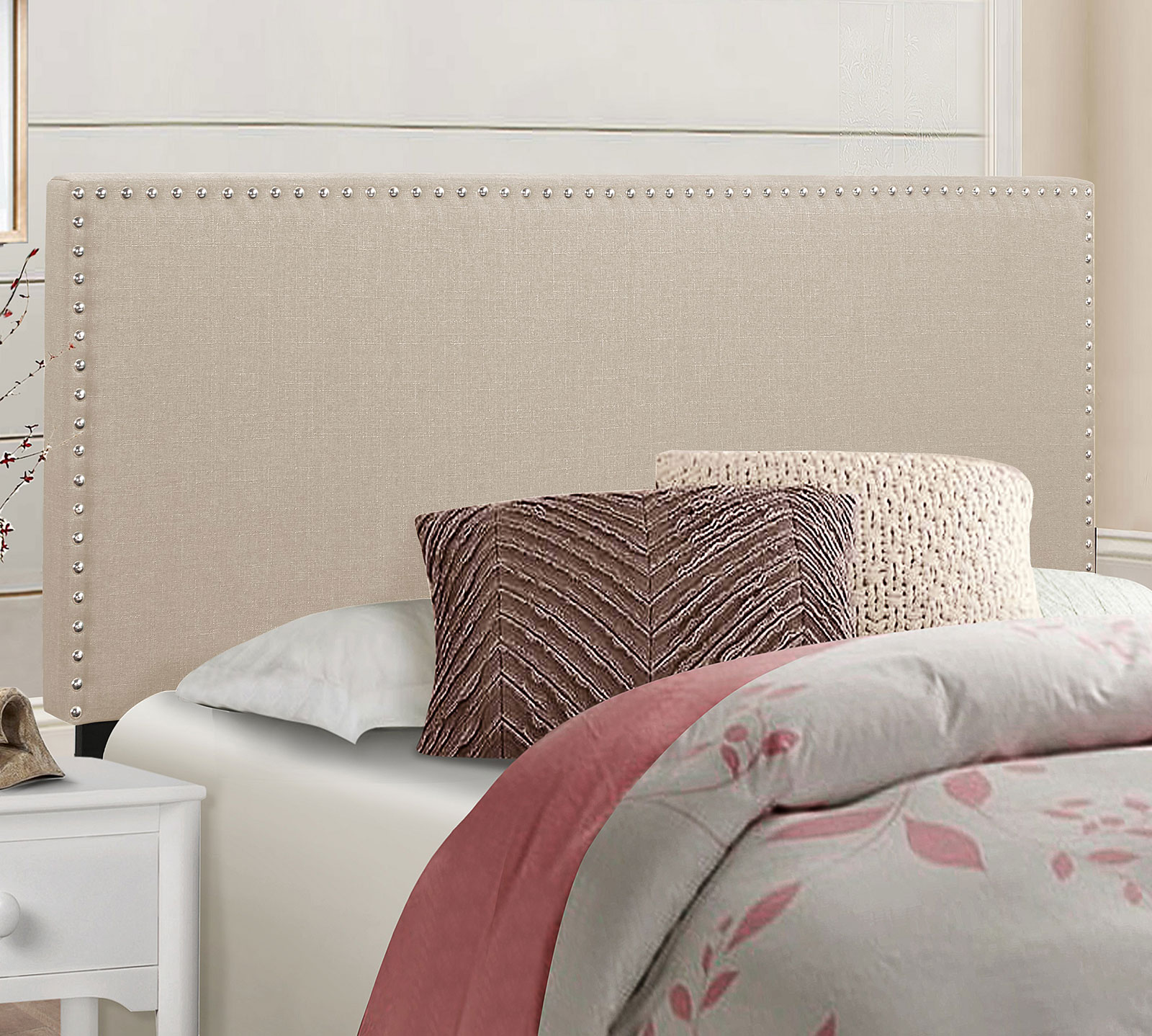 Homelegance Upholstered Headboard | King | Beige | West