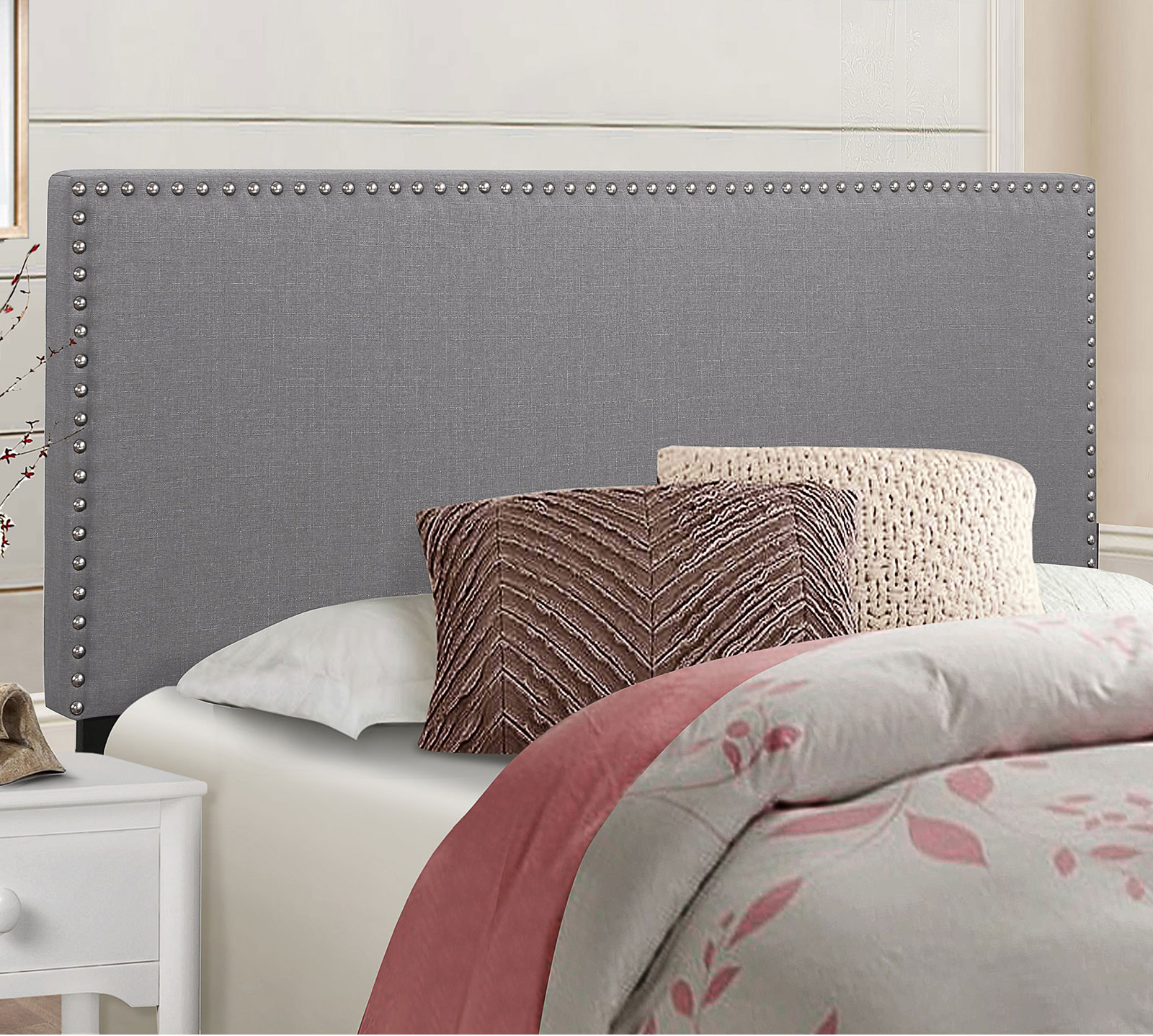 Homelegance Upholstered Headboard | King | Gray | West