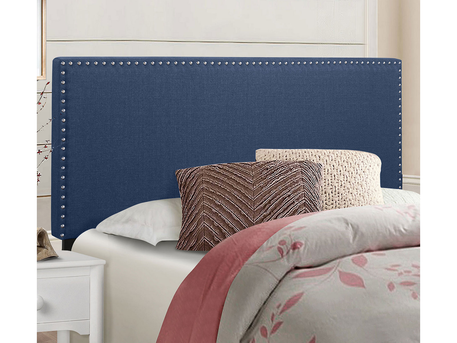 Homelegance Upholstered Headboard | Twin | Blue | West