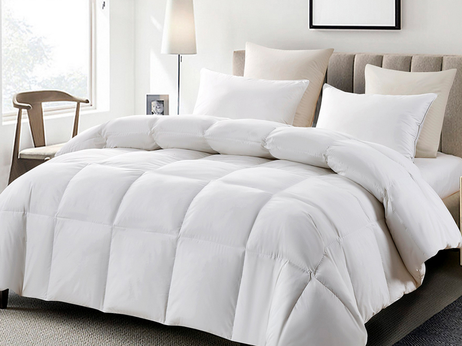 Serta King Perfect Sleeper All Season Goose Feather and Down Fiber Comforter