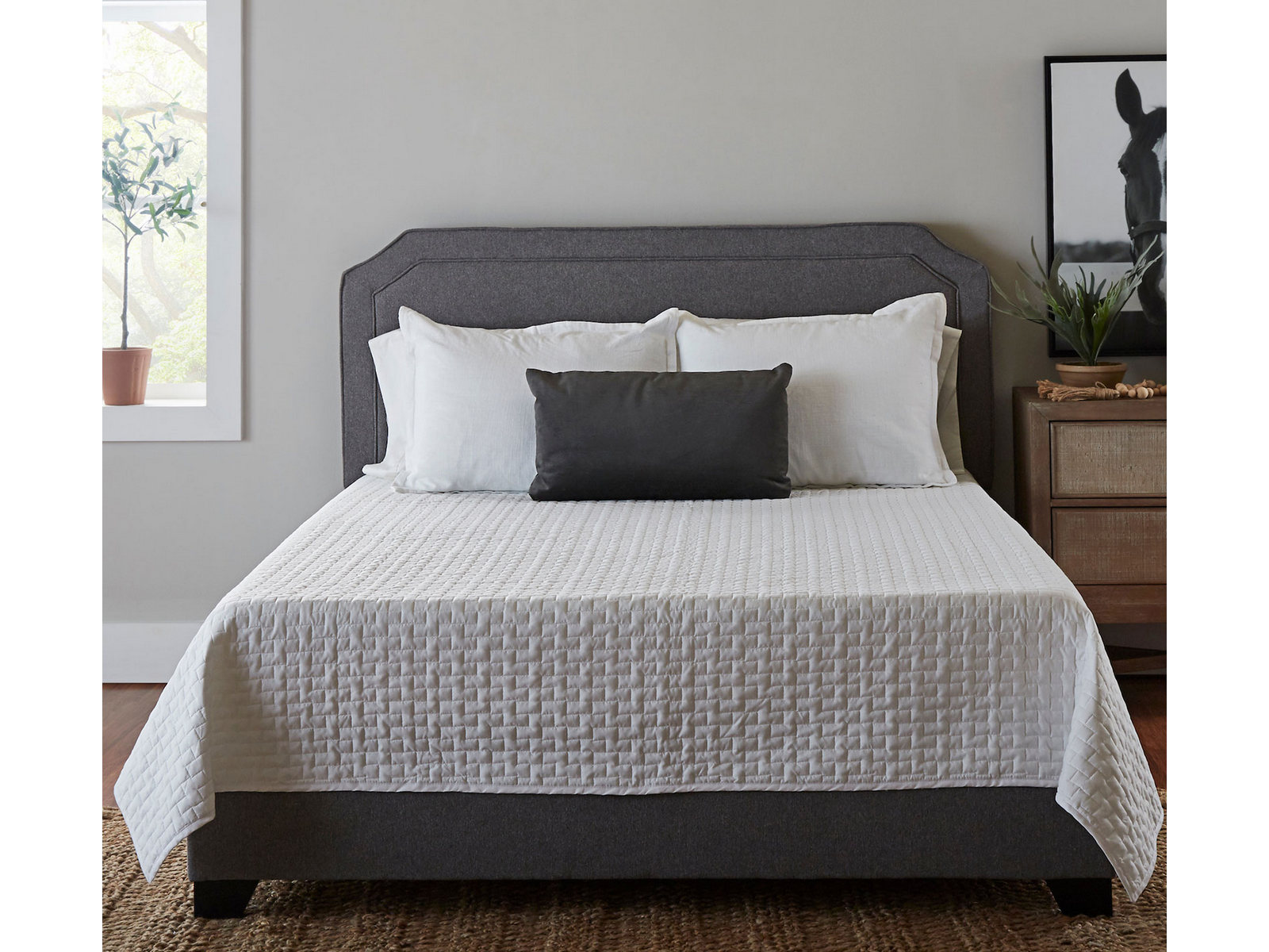 Klaussner Upholstered Bed | King | Gray | Tabitha