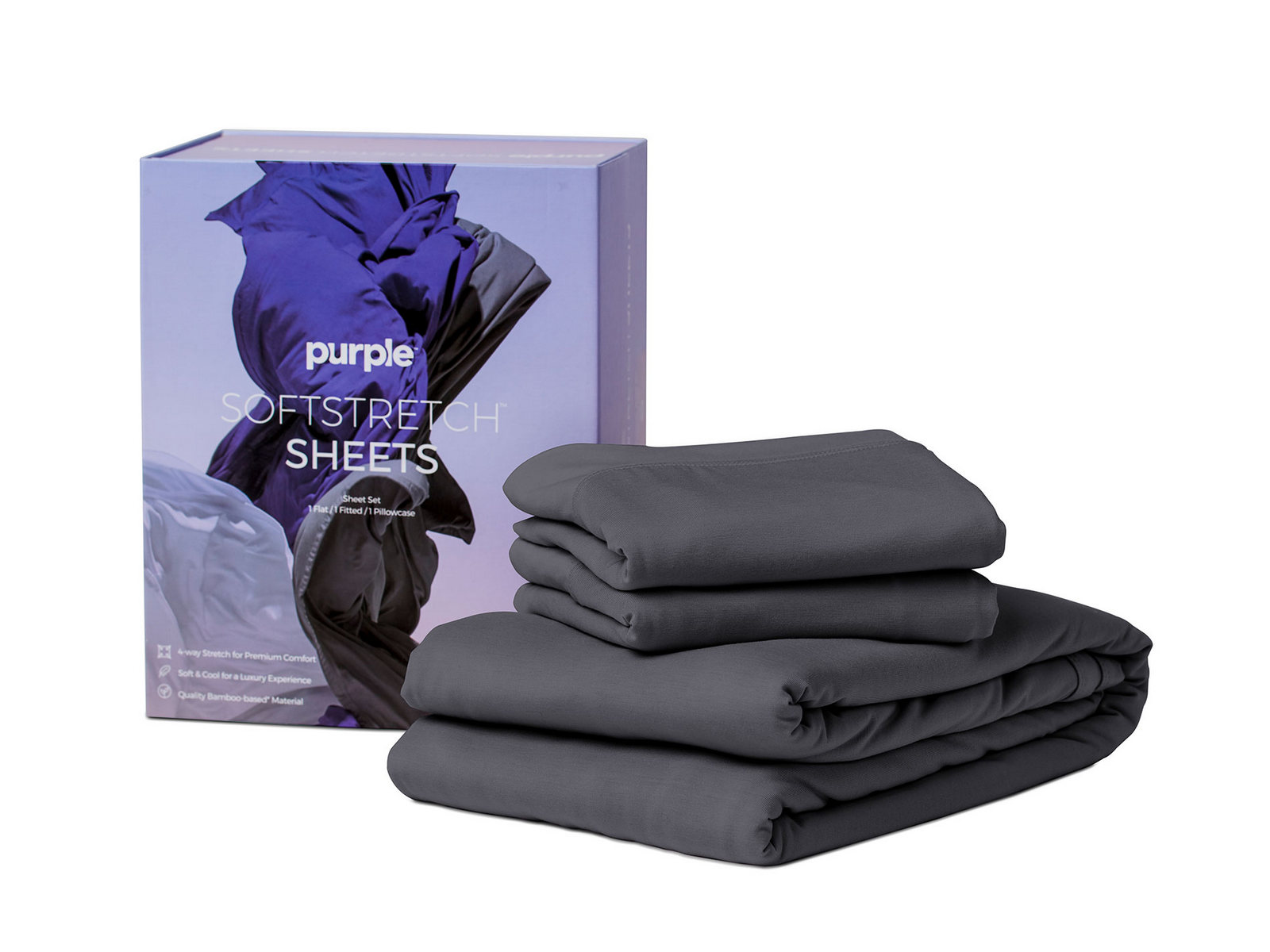 V000253832 Purple Full SoftStretch Sheet Set | Gray sku V000253832