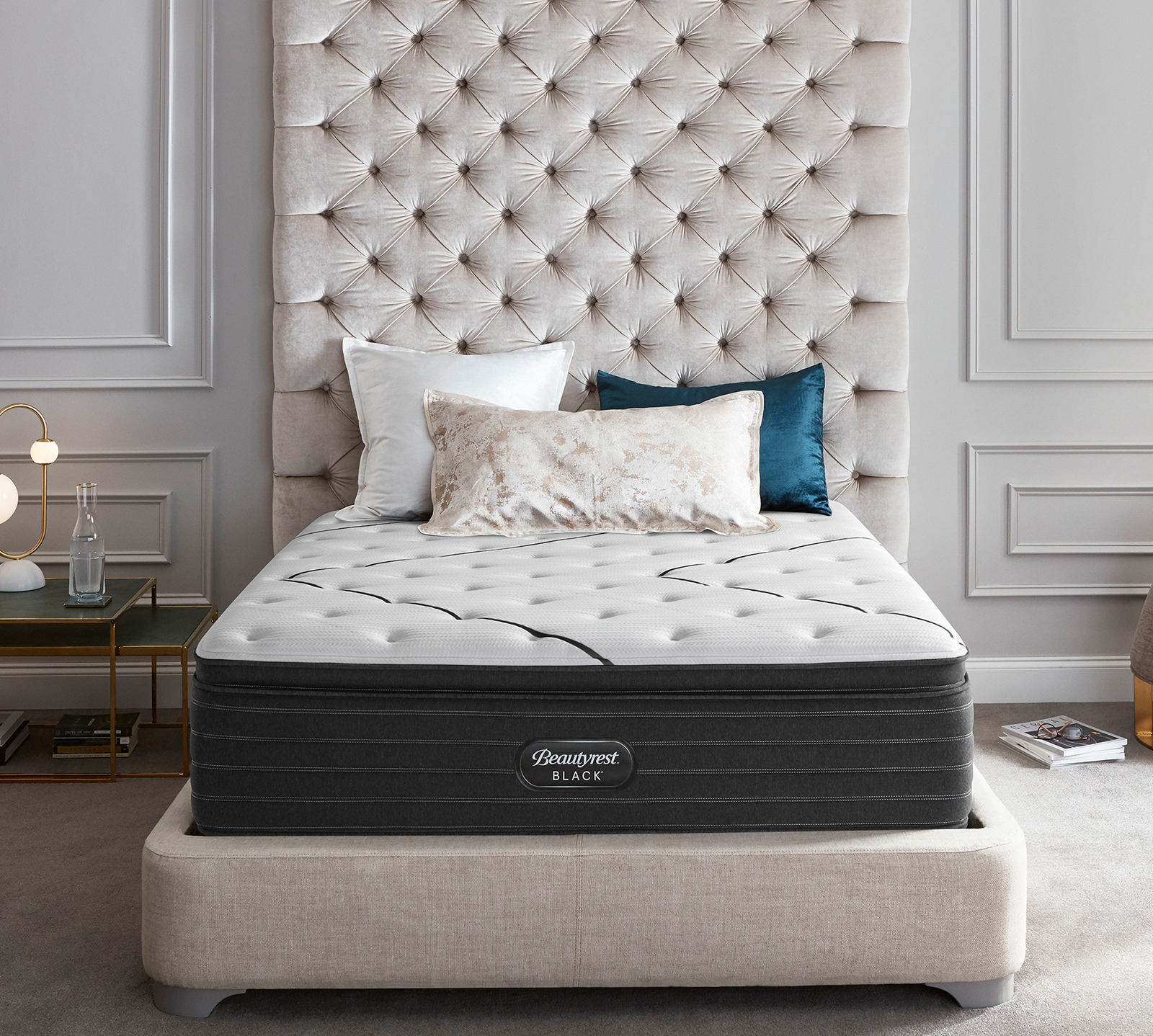 Beautyrest Full Mattress | Pillow Top | Plush | Black L-Class 15.75