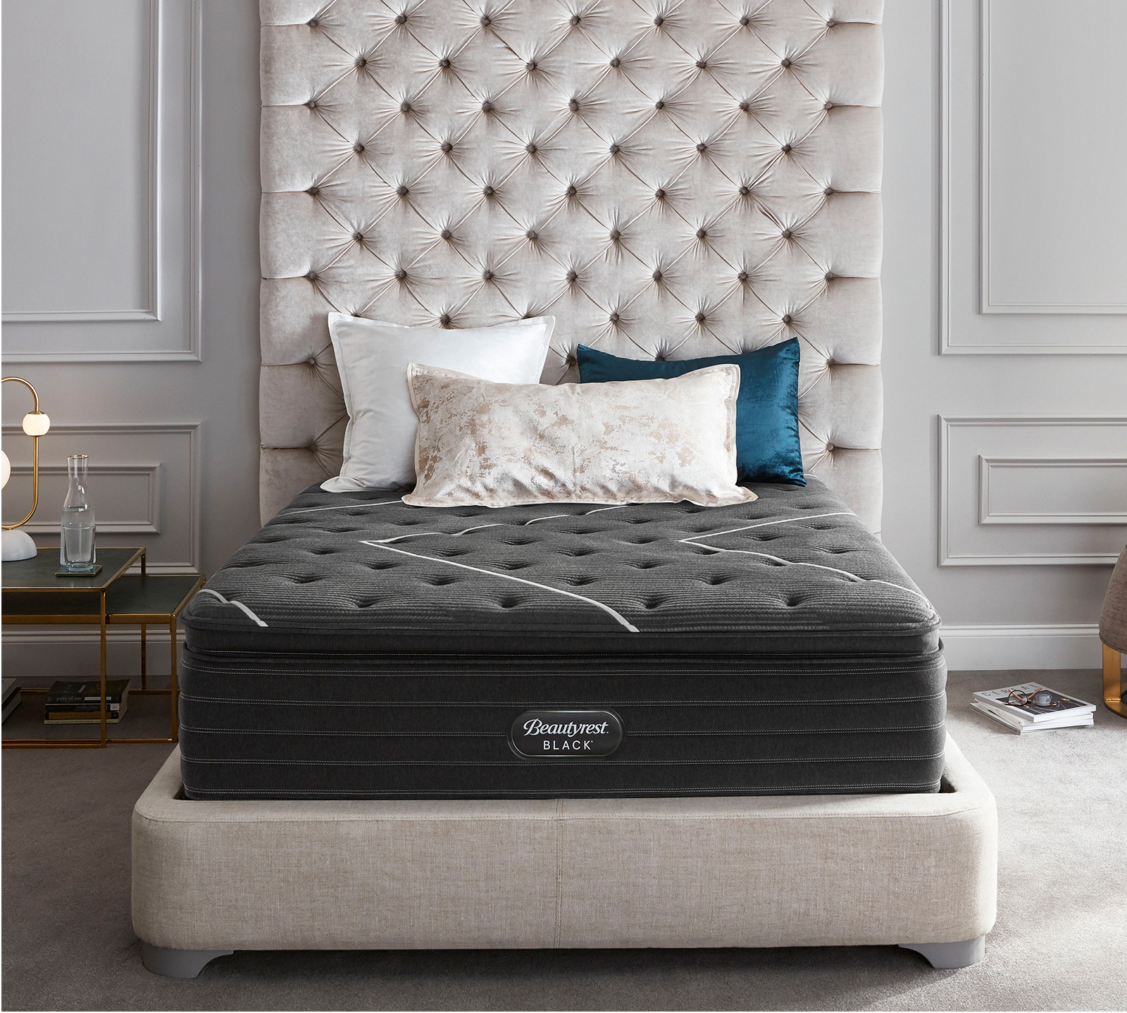 Beautyrest California King Mattress | Pillow Top | Plush | Black C-Class 16