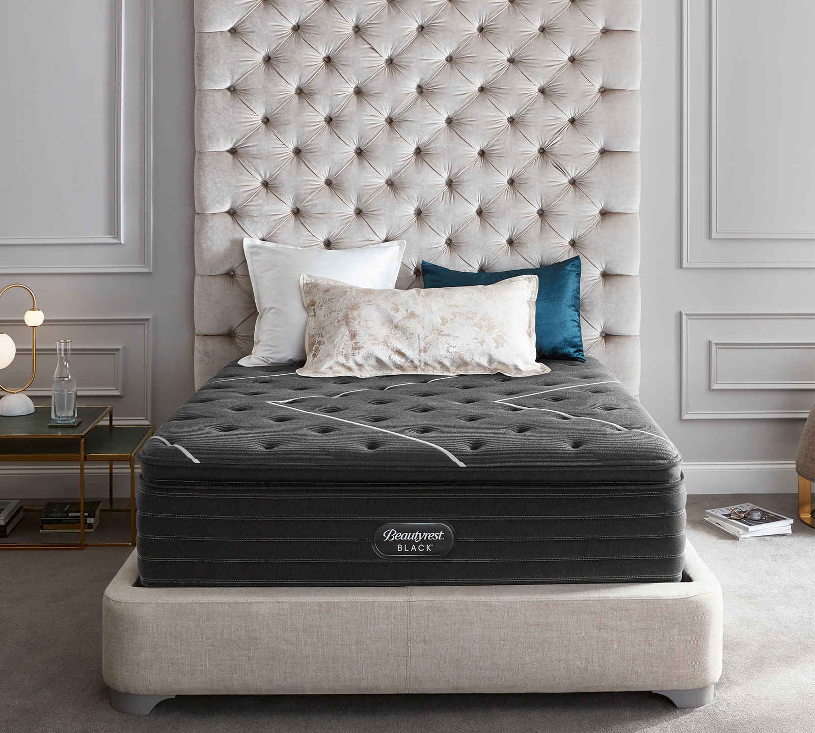 Beautyrest California King Mattress | Pillow Top | Firm | Black K-Class 17.5