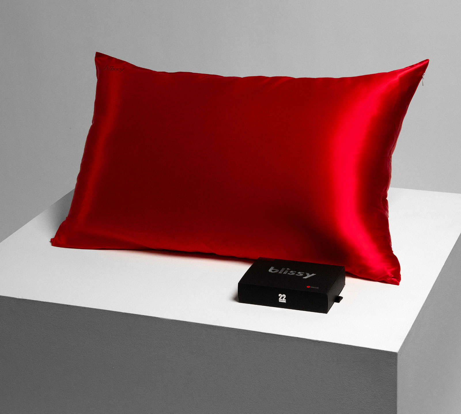 V000254856 Blissy Queen 100% Mulberry Silk Pillowcase | Red sku V000254856