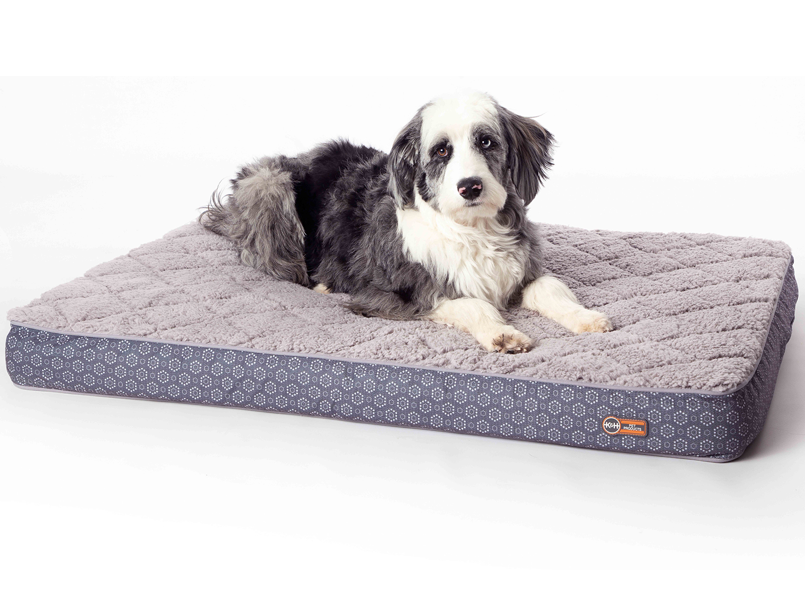 K and H Pet Products Large Superior Orthopedic Quilted-Top Pet Bed | Gray