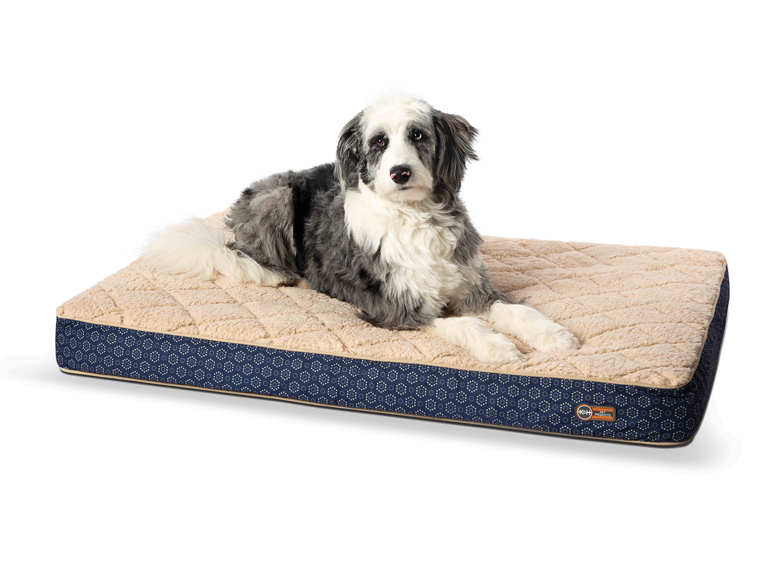 K and H Pet Products Large Superior Orthopedic Quilted-Top Pet Bed | Navy