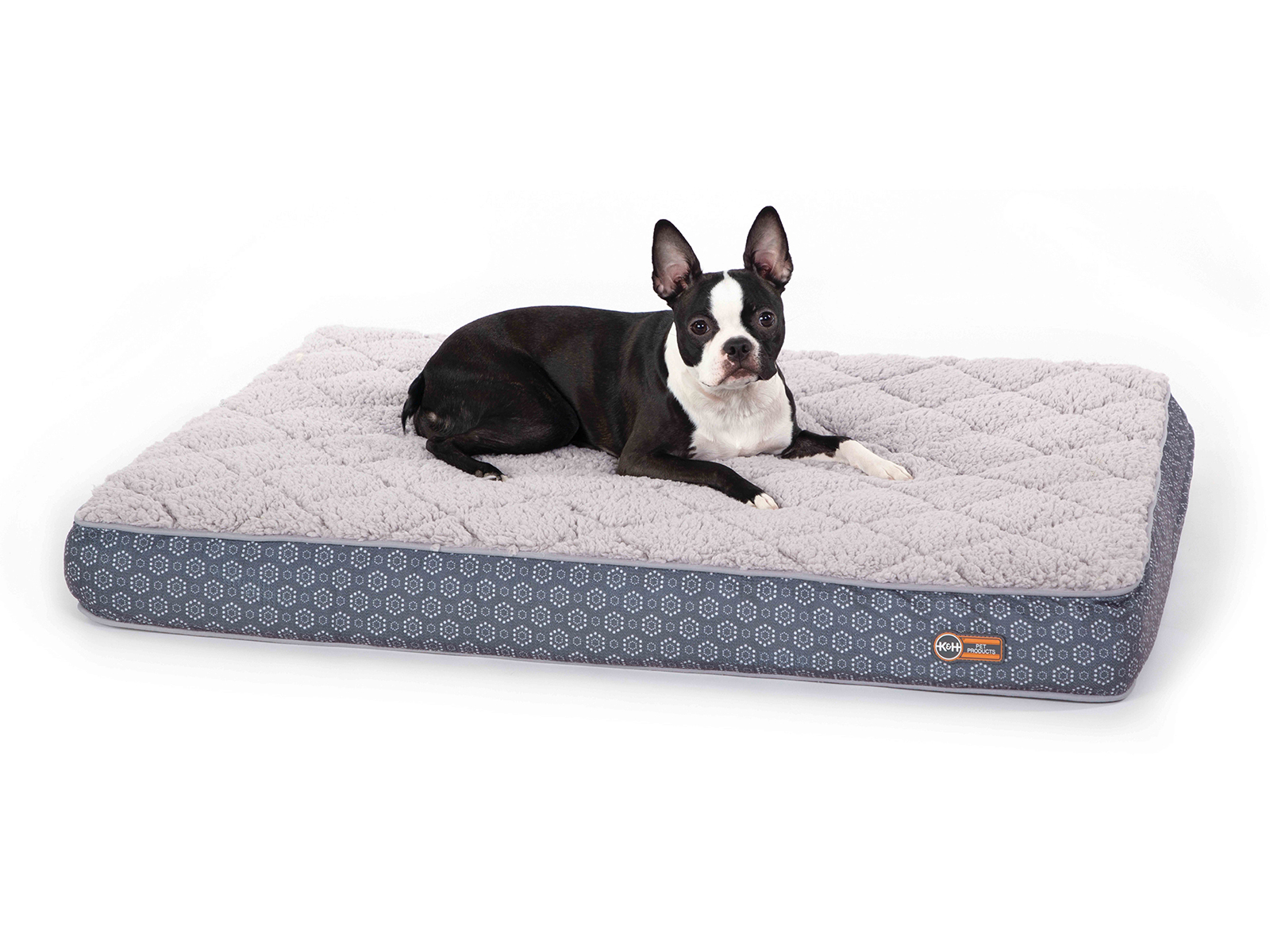 K and H Pet Products Medium Superior Orthopedic Quilted-Top Pet Bed | Gray