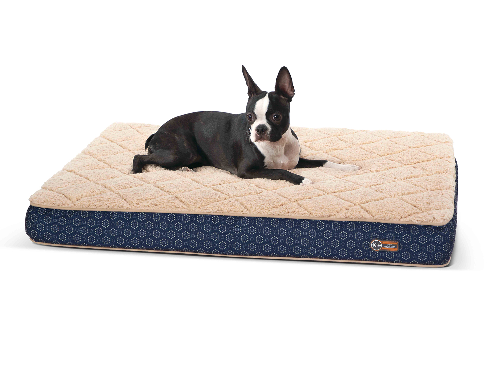 K and H Pet Products Medium Superior Orthopedic Quilted-Top Pet Bed | Navy