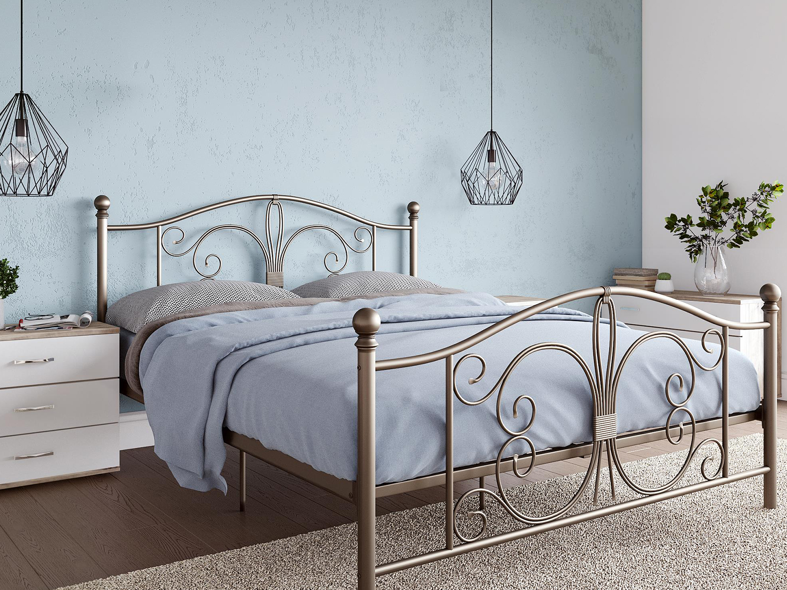 Atwater Living Metal Bed | Queen | Bronze | Bradford