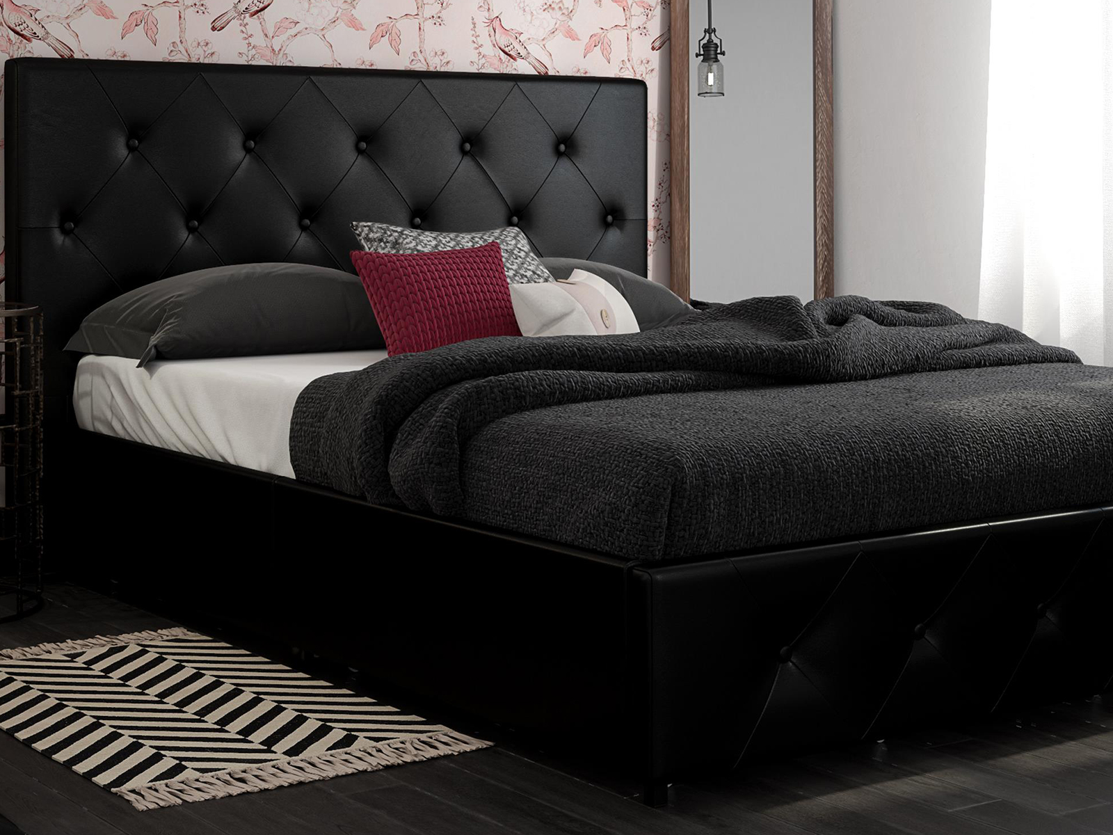  Dana Upholstered Bed W/Storage