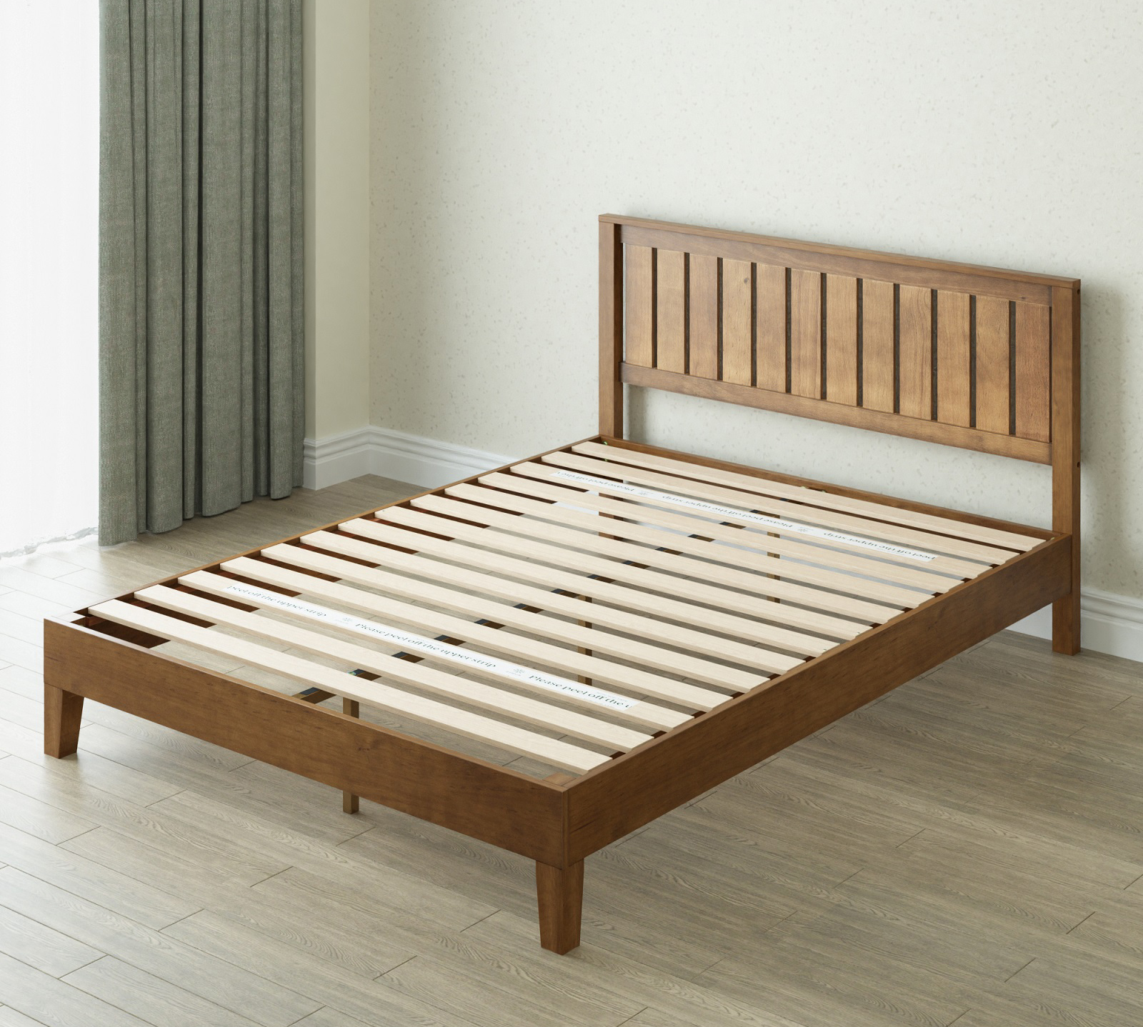 Zinus Alexis 37” Deluxe Wood Platform Bed Frame with Headboard