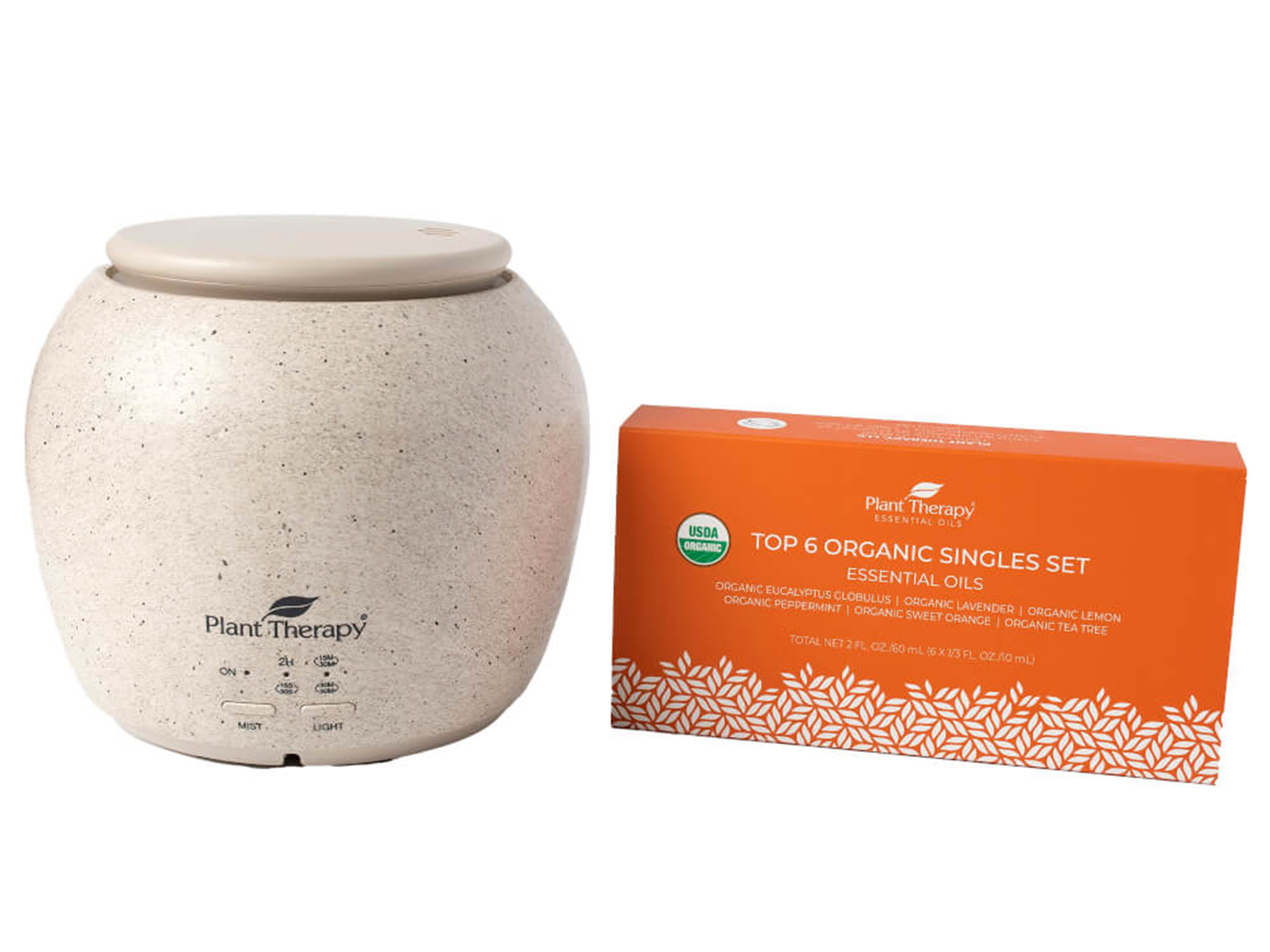 Plant Therapy Terrafuse Deluxe Diffuser and Oil Set | Cream