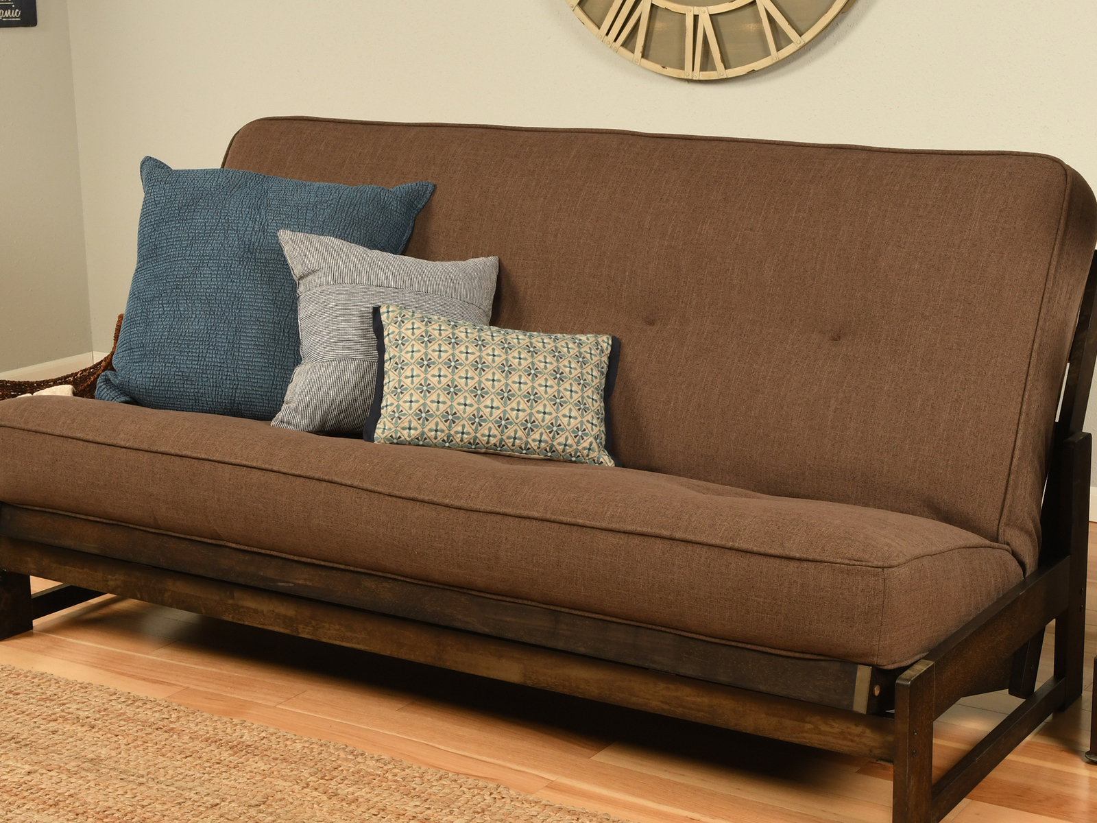 Kodiak Futon Mattress & Frame | Linen 7 Mattress | Cocoa