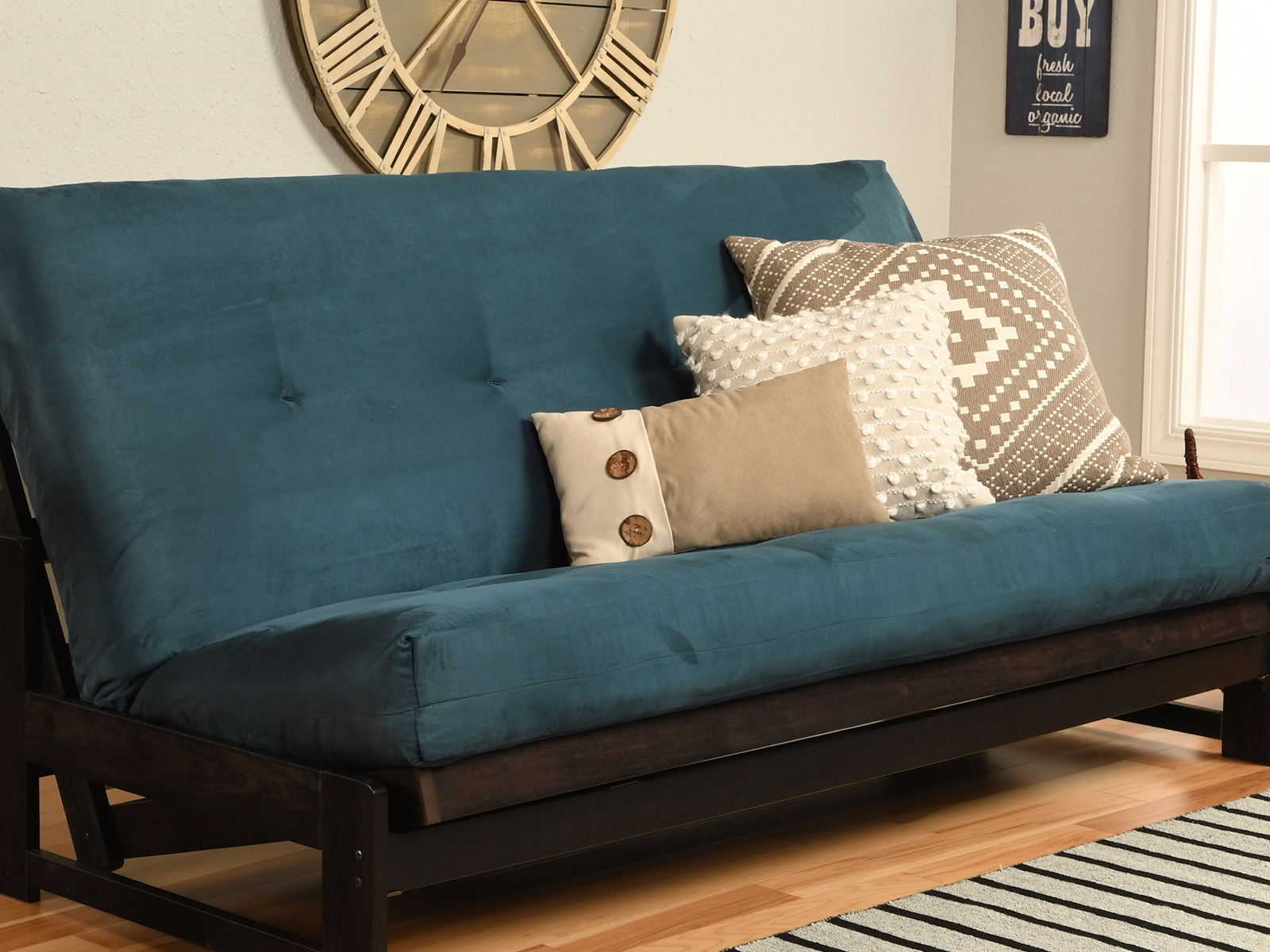 Kodiak Futon Mattress & Frame | Suede 7 Mattress | Navy