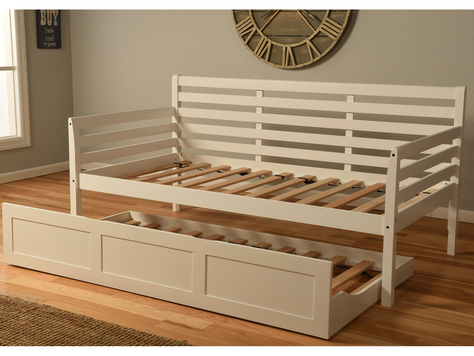 V000258056 Kodiak Boho Daybed w/ Trundle | White sku V000258056