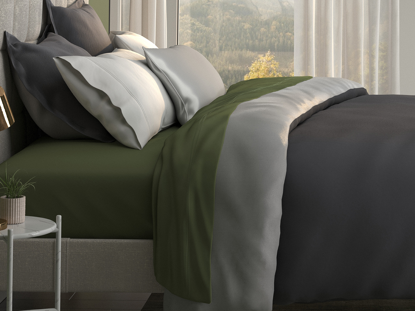 PureCare Full/Queen Cooling Duvet | Gray