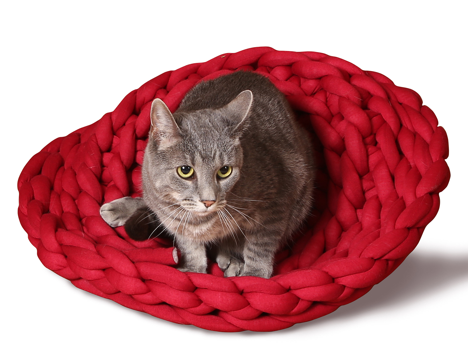 K and H Pet Products Knitted Pet Bed | Red