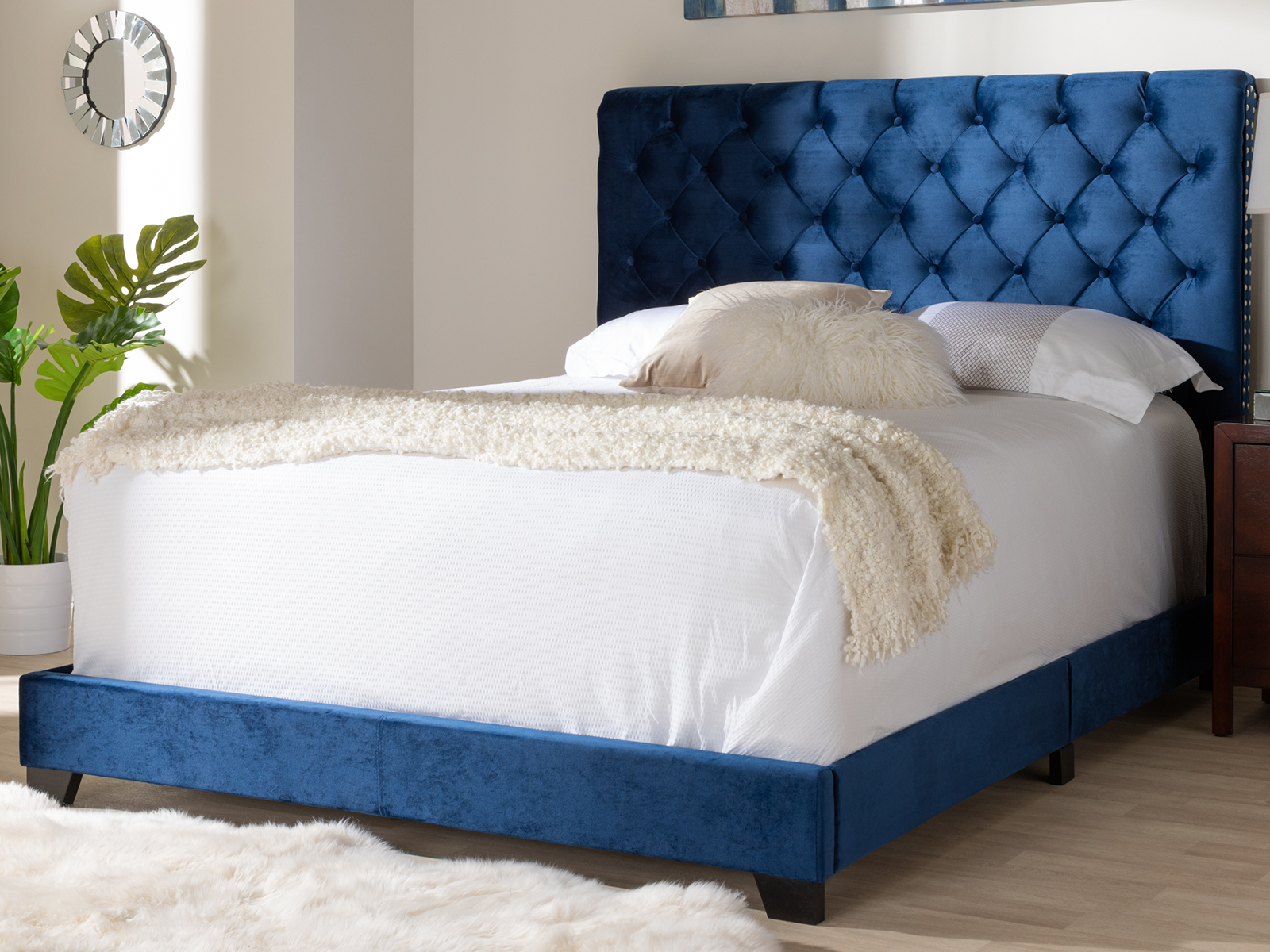 Candace Luxe & Glamour Velvet Upholstered Bed