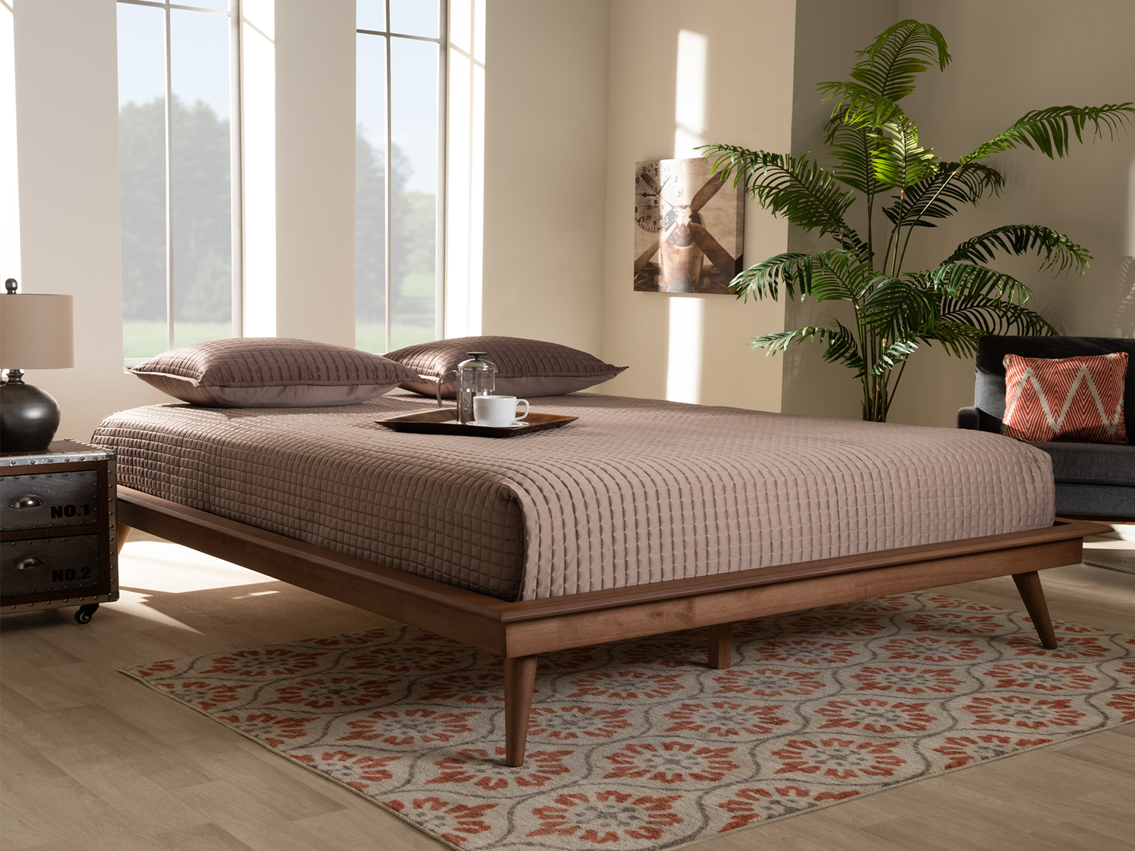 V000259451 Baxton Studio Wood Platform Bed Frame | King | Kar sku V000259451