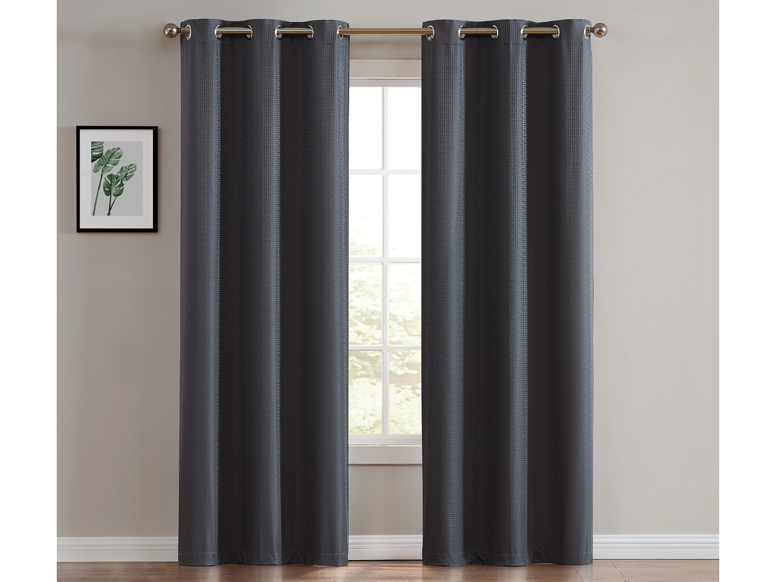 Truly Soft Blackout Window Curtain Set | Dark Gray