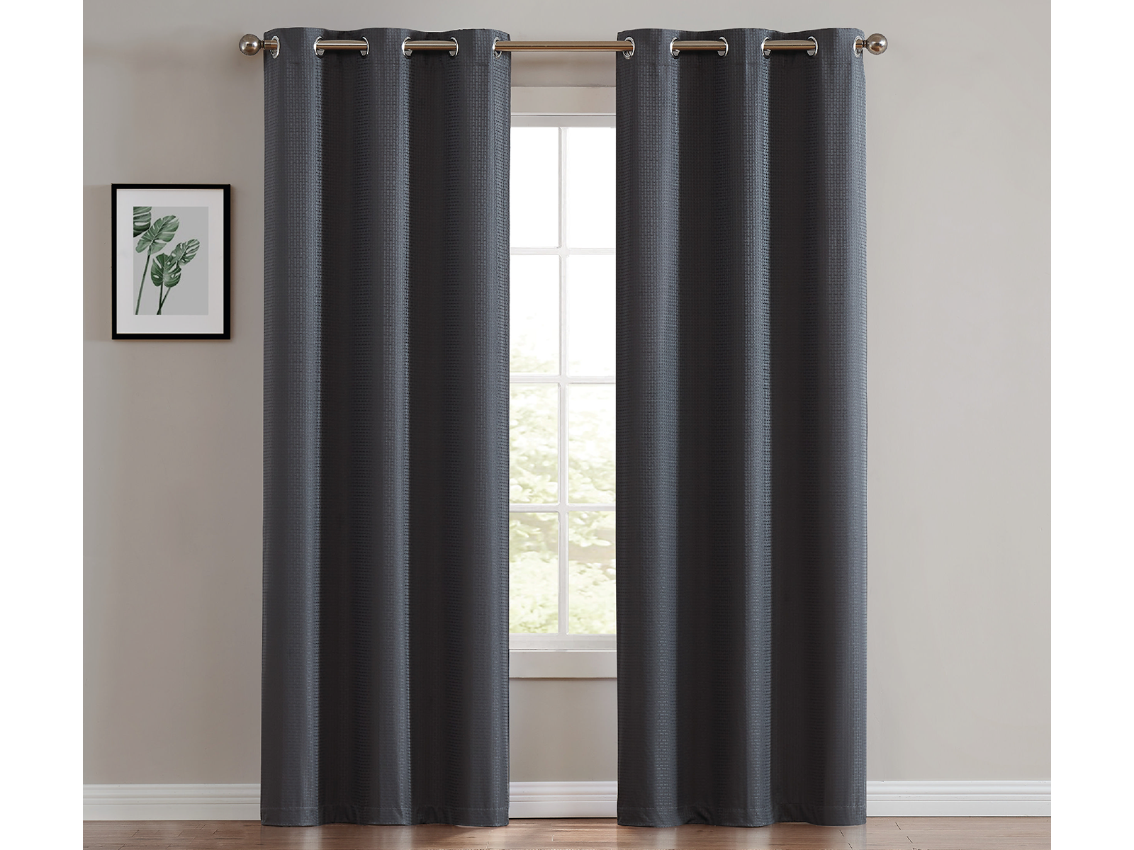 V000259694 Truly Soft Blackout Window Curtain Set | Dark Gray sku V000259694