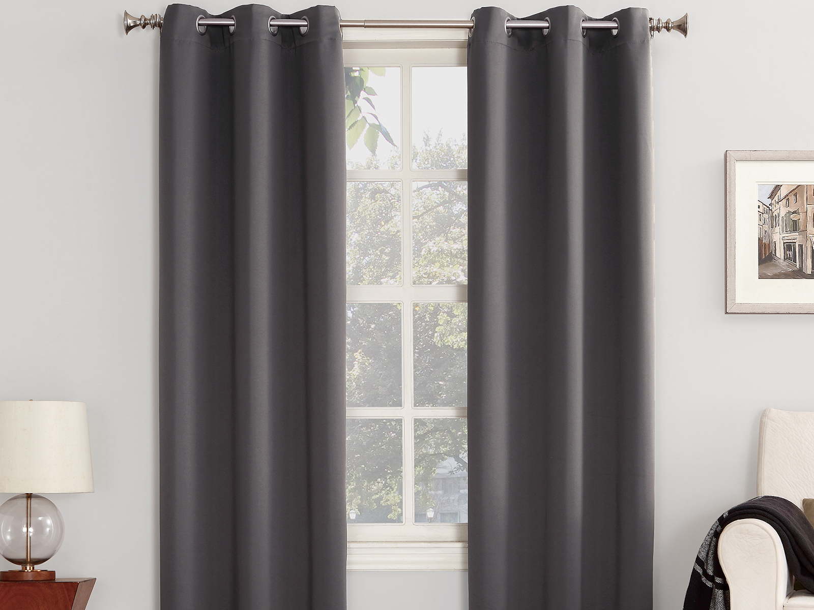 V000259749 Sun Zero Blackout Window Curtain Set | 40X84 | Sea sku V000259749