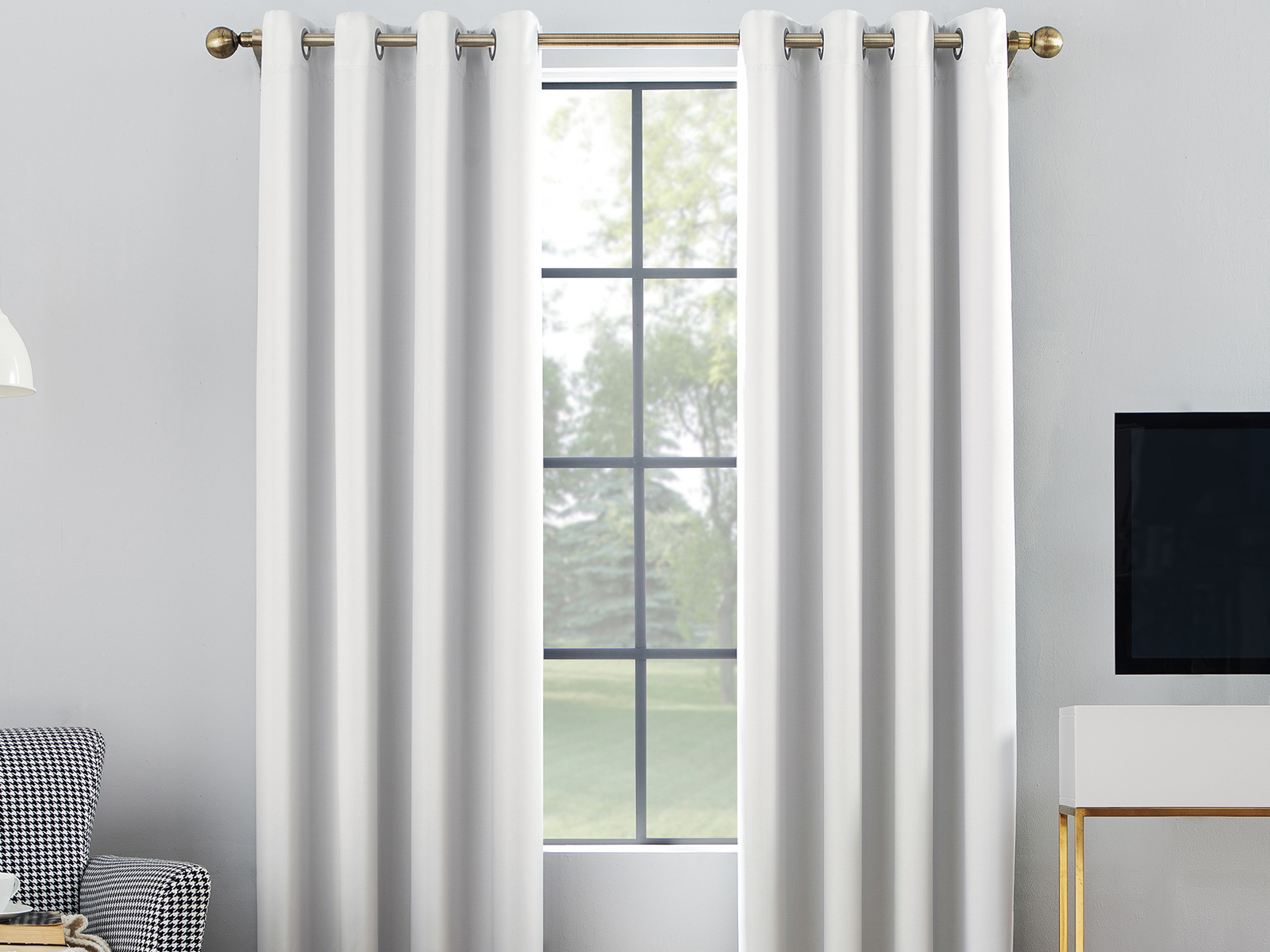 Sun Zero Blackout Window Curtain Set | 52X63 | Oslo | Pearl