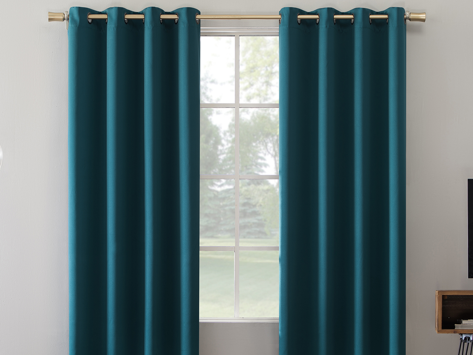 Sun Zero Blackout Window Curtain Set | 52X95 | Oslo | Teal