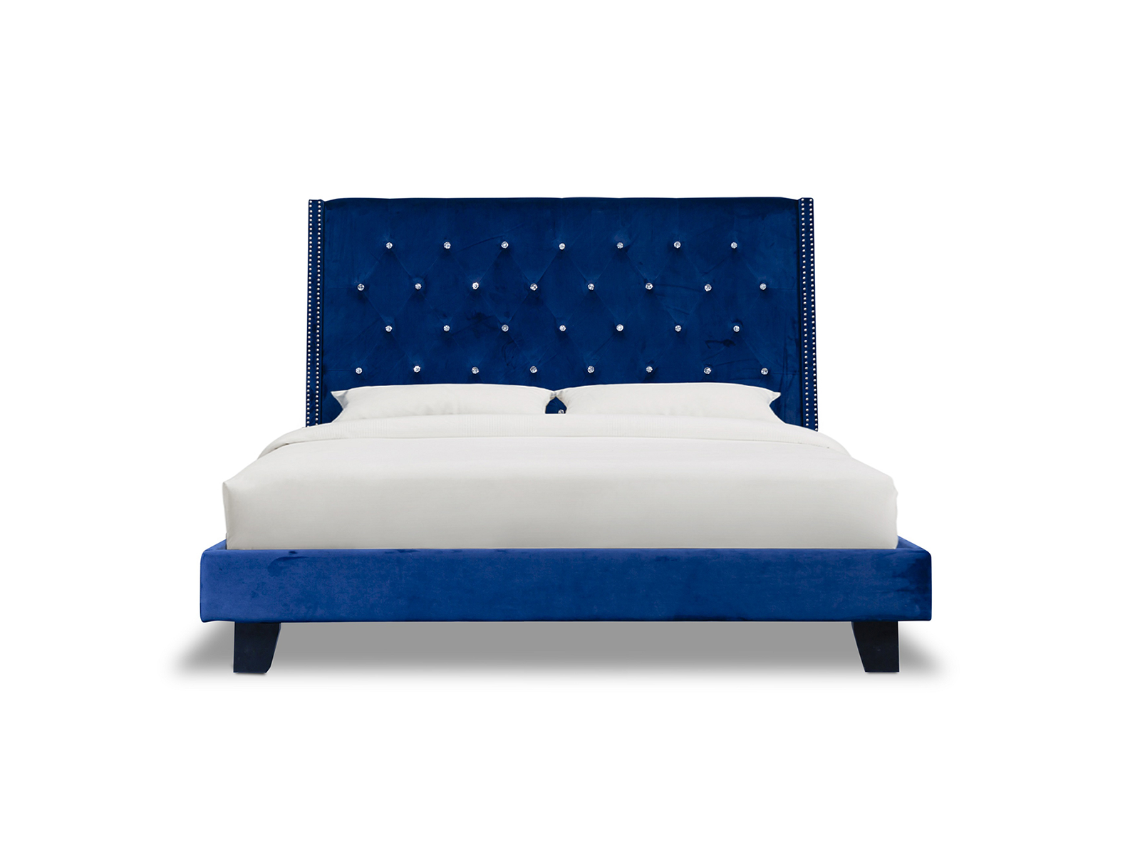 Homelegance Platform Bed | King | Addison Velvet | Blue