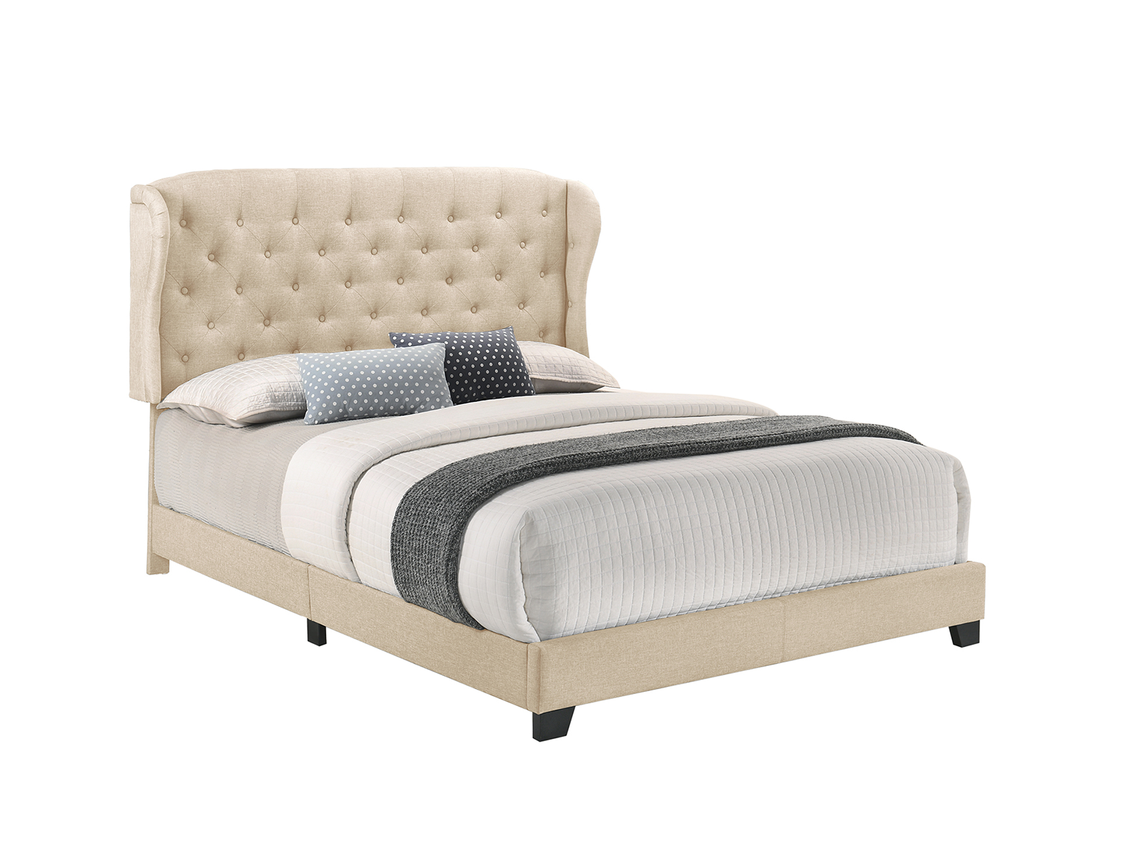 Homelegance Bed Set | King | Maxton Bed Frame & Headboard | Beige