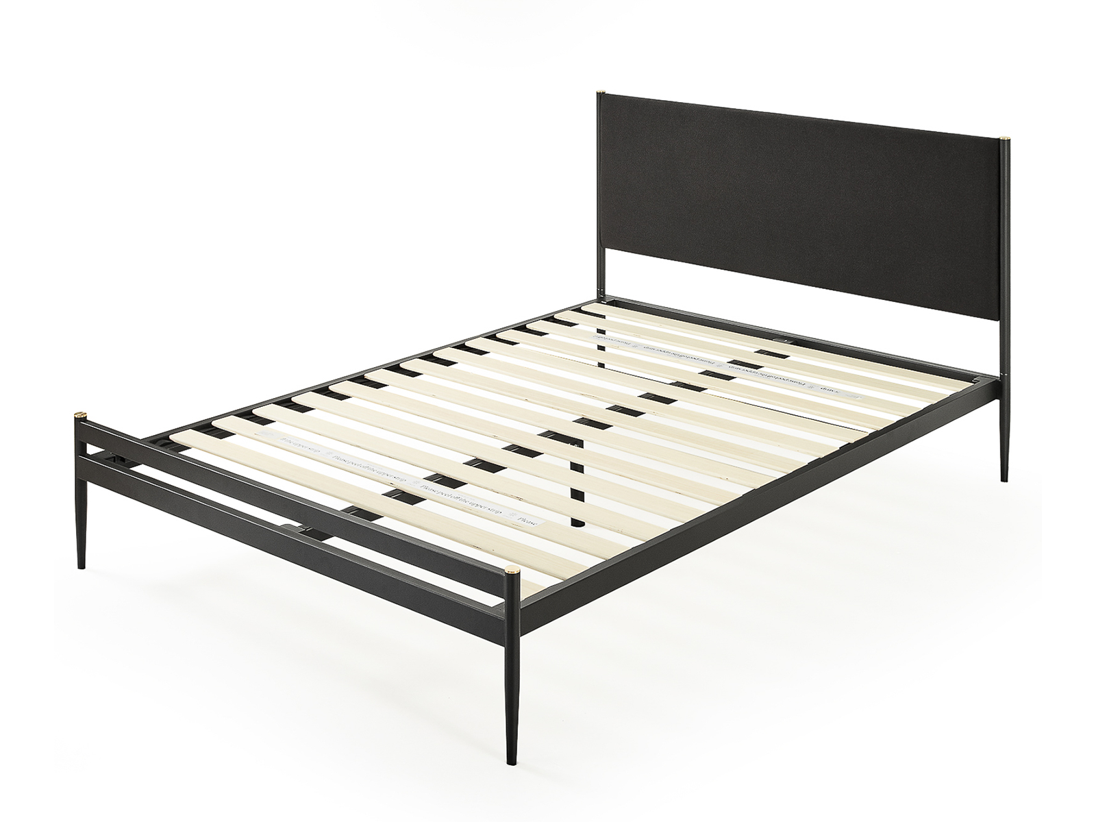 Zinus Metal Platform Bed with Upholstered Headboard | King | Clarissa