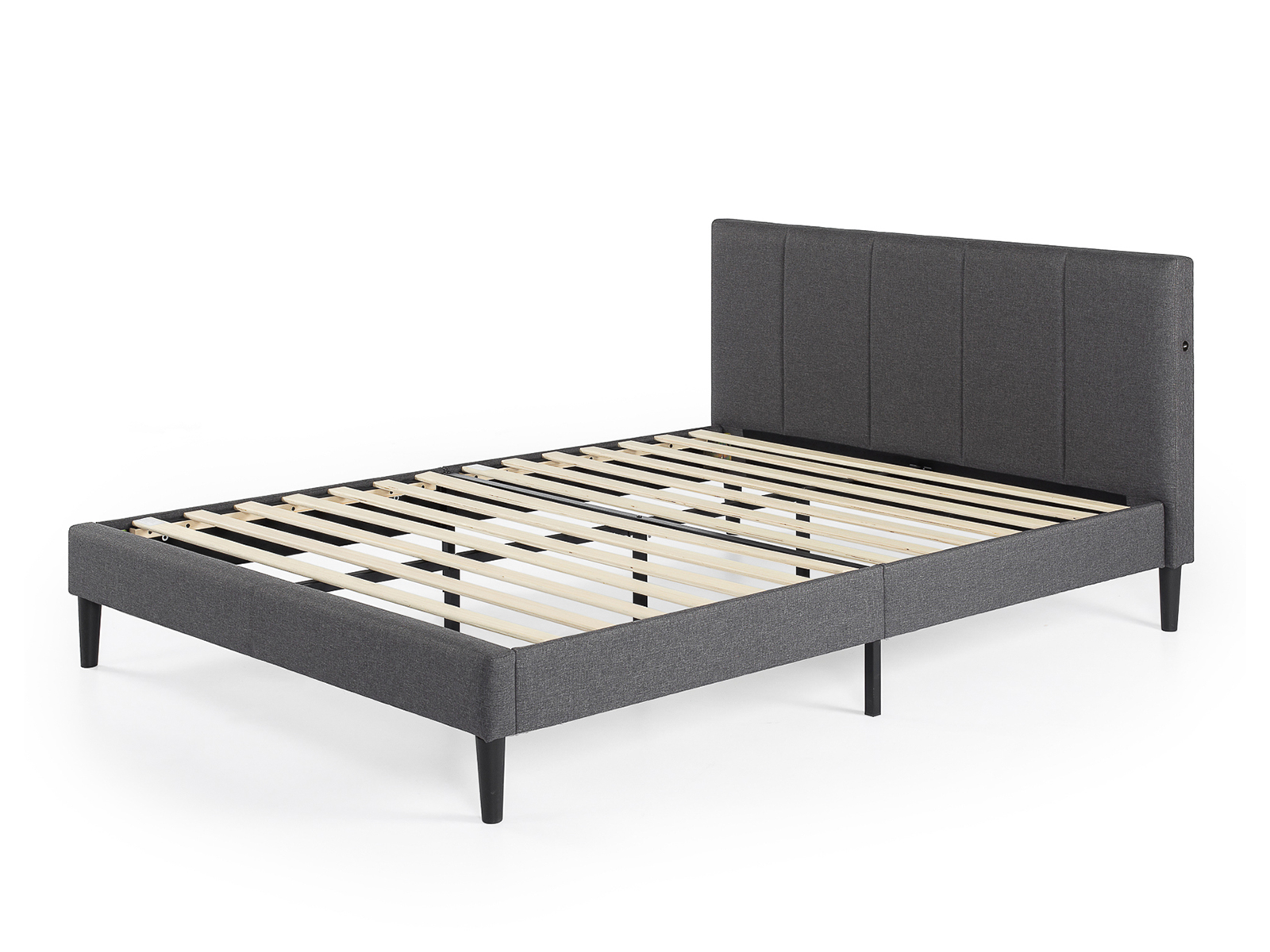 Maddon Platform Bed Upholstered Short Headboard With Usb