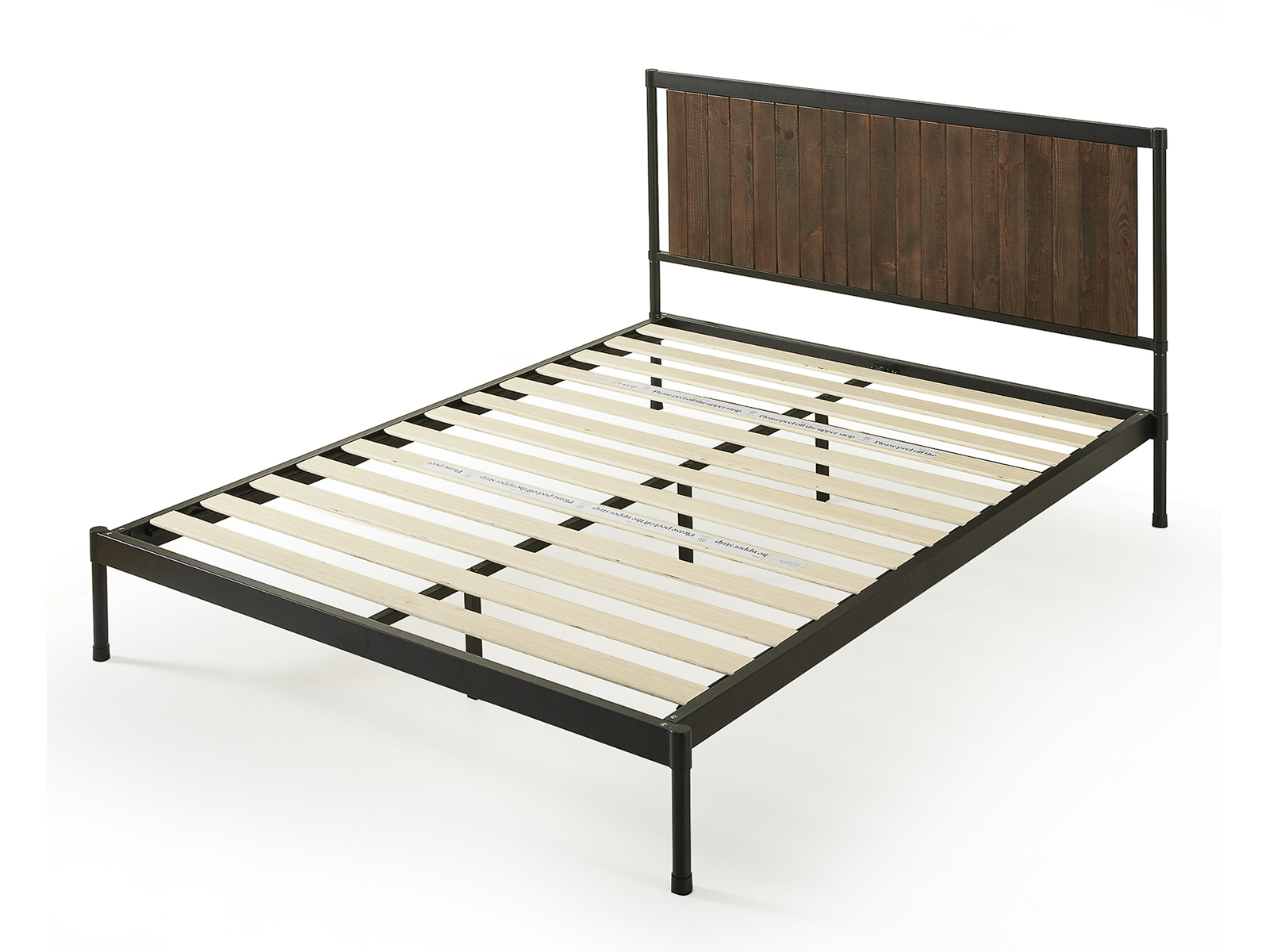 Zinus Queen Wesley Metal and Wood Platform Bed Frame