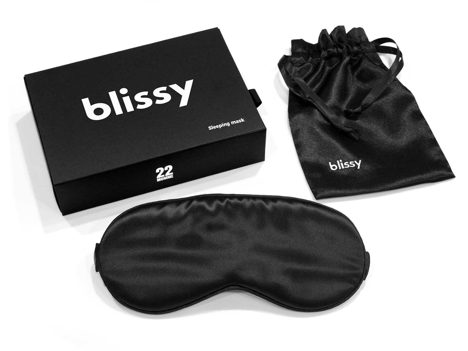 Blissy Pure Silk Sleep Mask | Black