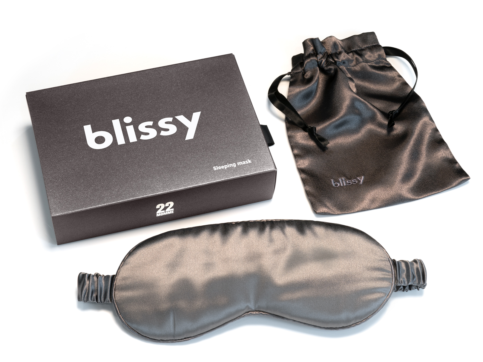 Blissy Pure Silk Sleep Mask | Gray